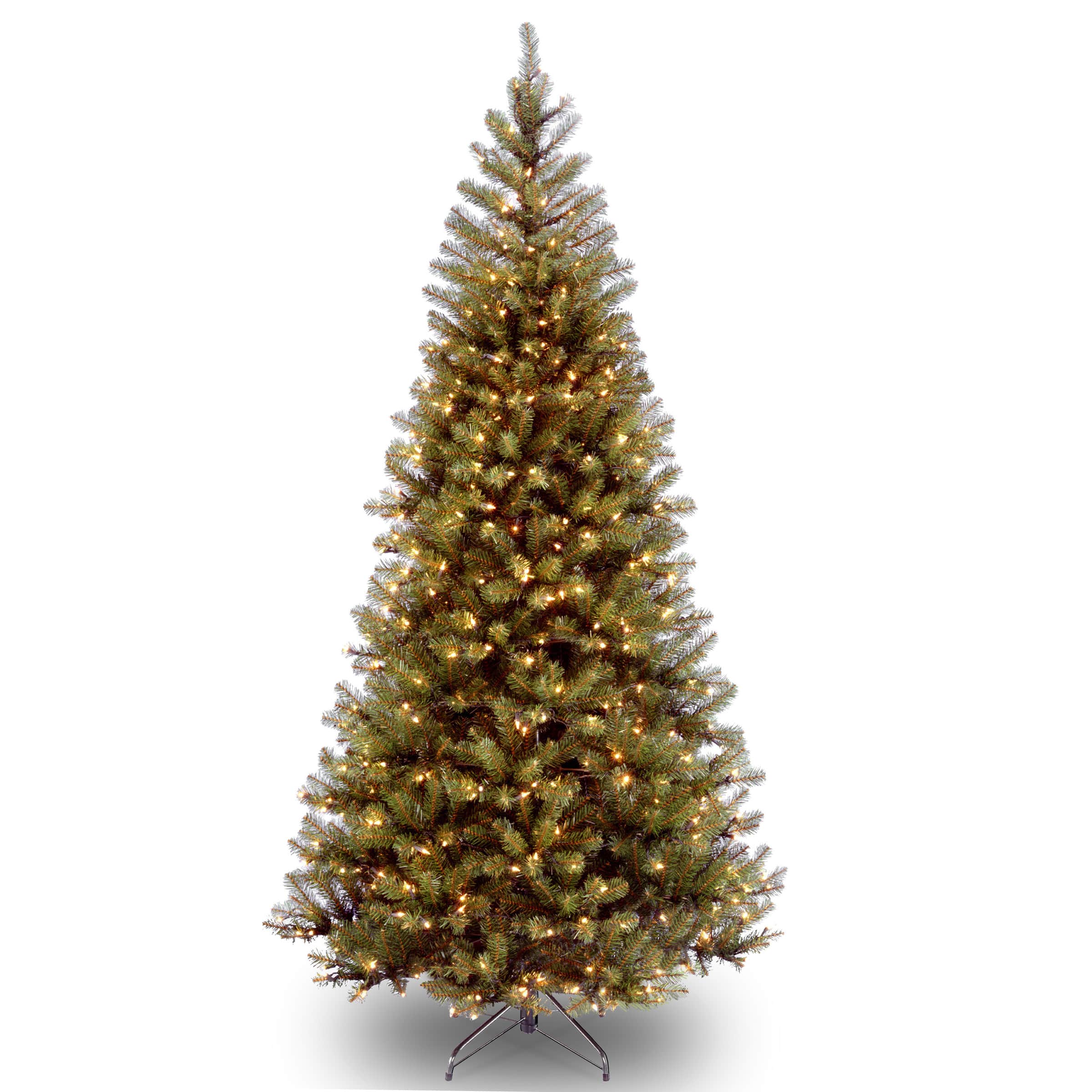 6.5 ft. Pre-Lit Aspen Spruce Slim Artificial Christmas Tree, Clear Lights