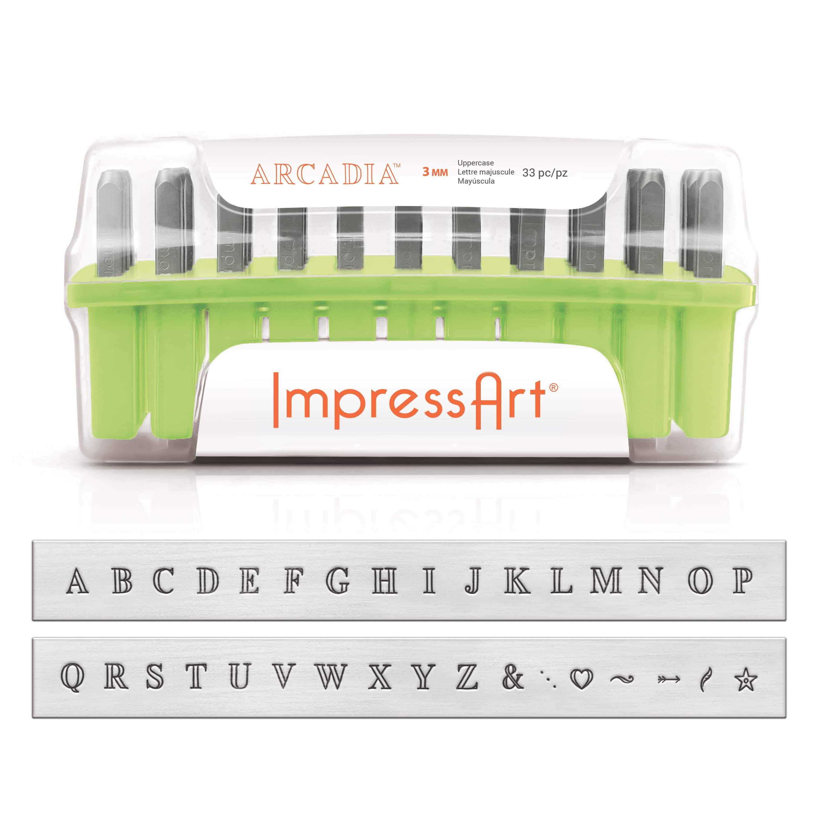 Impress Art&#xAE; Arcadia&#x2122; Letter Stamps, Uppercase