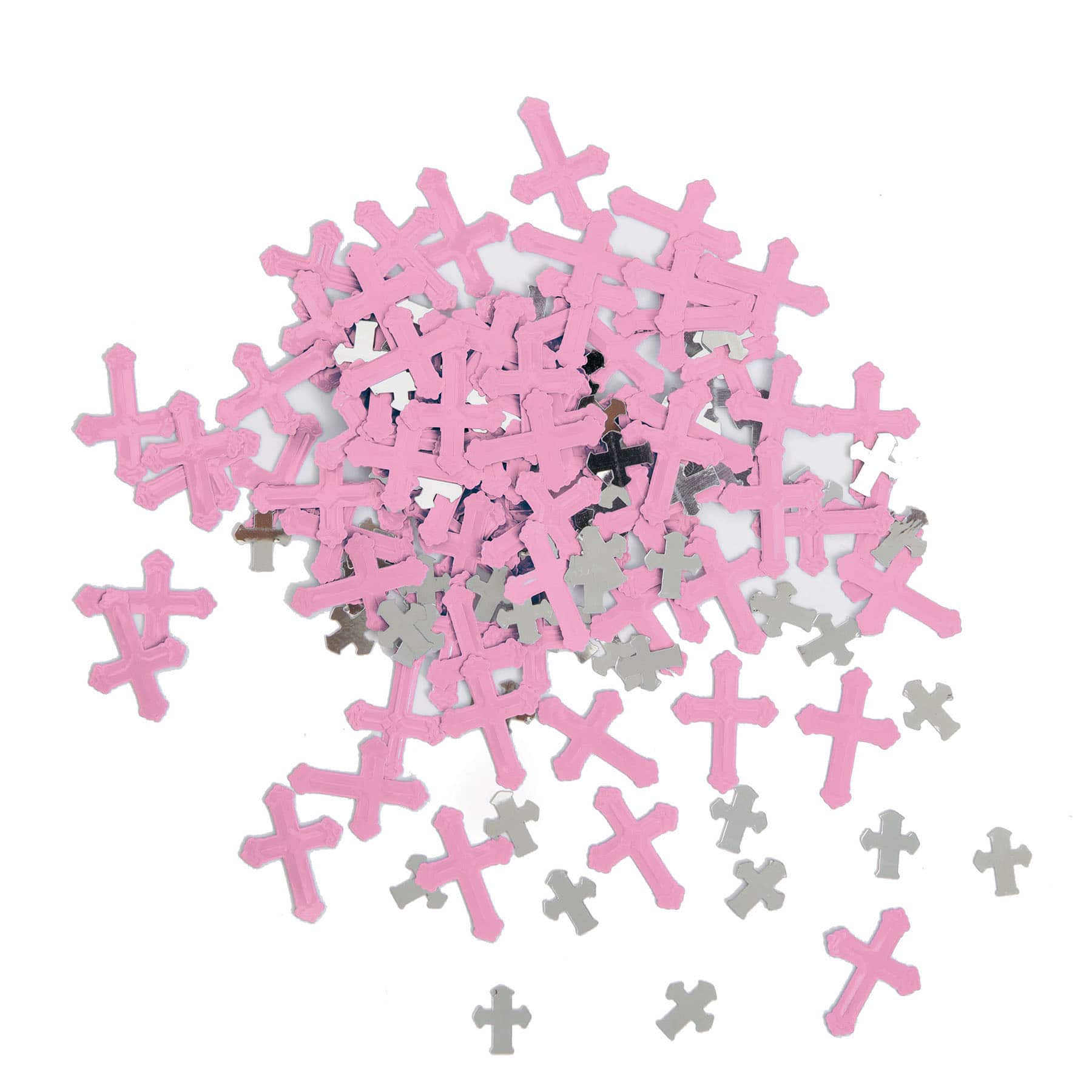 CONFETTI PARTY DECORATION BLUE CROSSES EMBOSSED CHRISTENING COMMUNION 1,2,4