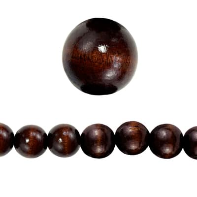 Bead Gallery® Natural Wood Round Beads, 25mm image
