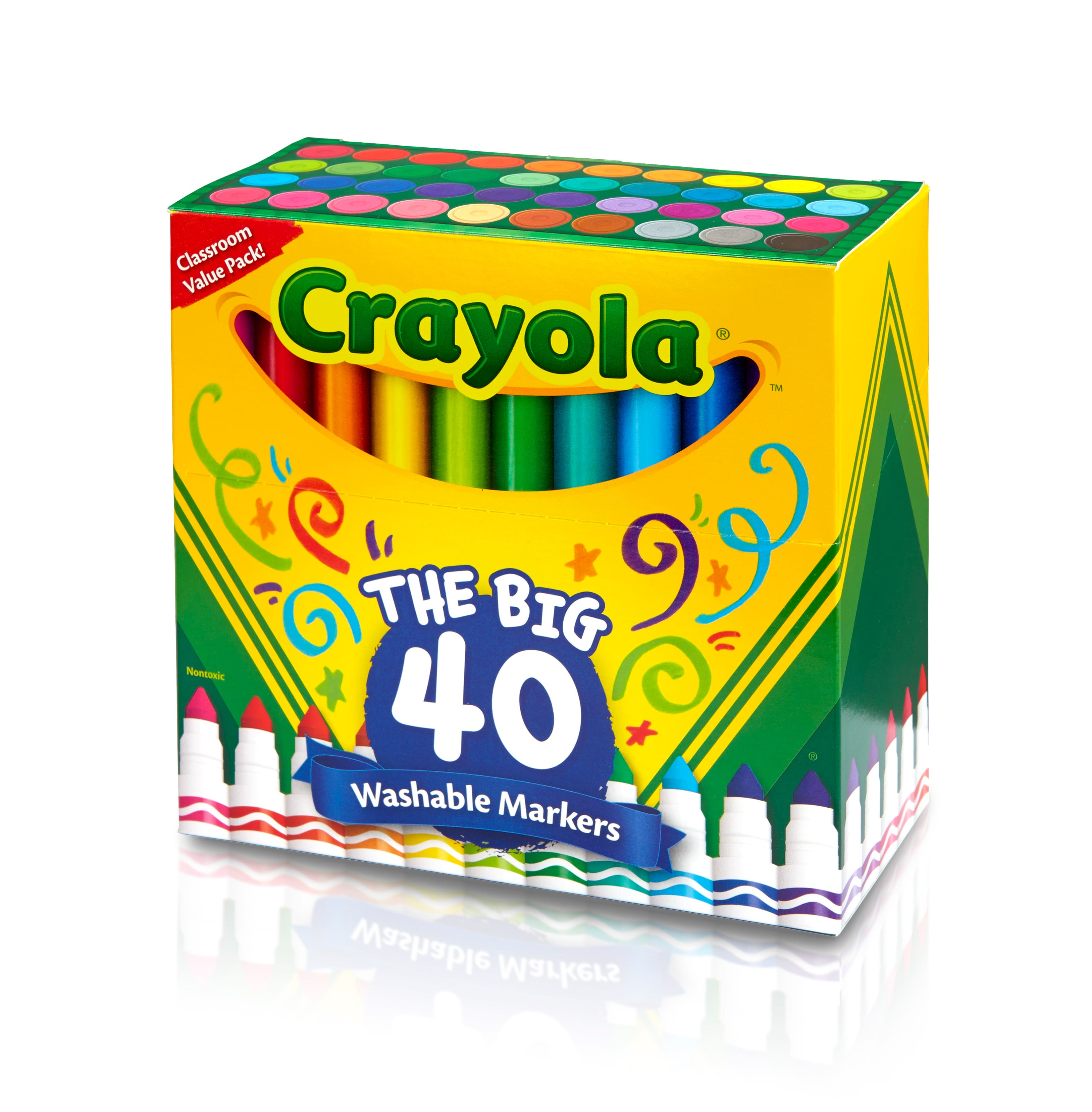 40 Count Assorted Crayola Ultra-Clean Fine Line Washable Markers 
