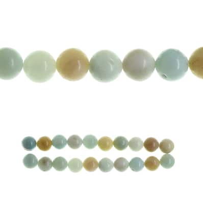 Teal Mix Amazonite Round Beads, 10mm by Bead Landing™ image