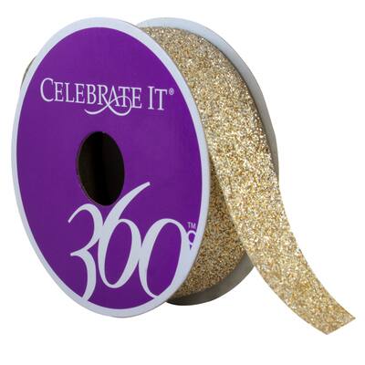 7/8 Glitter Ribbon by Celebrate It® 360°™