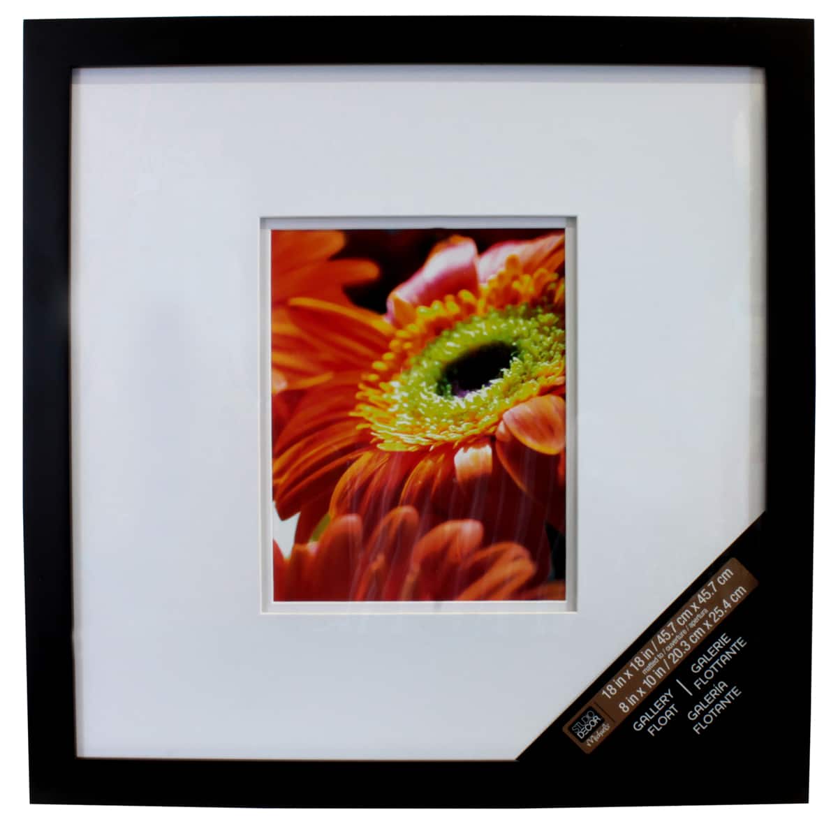 Black Square Gallery Wall Frame with Double Mat by Studio Décor