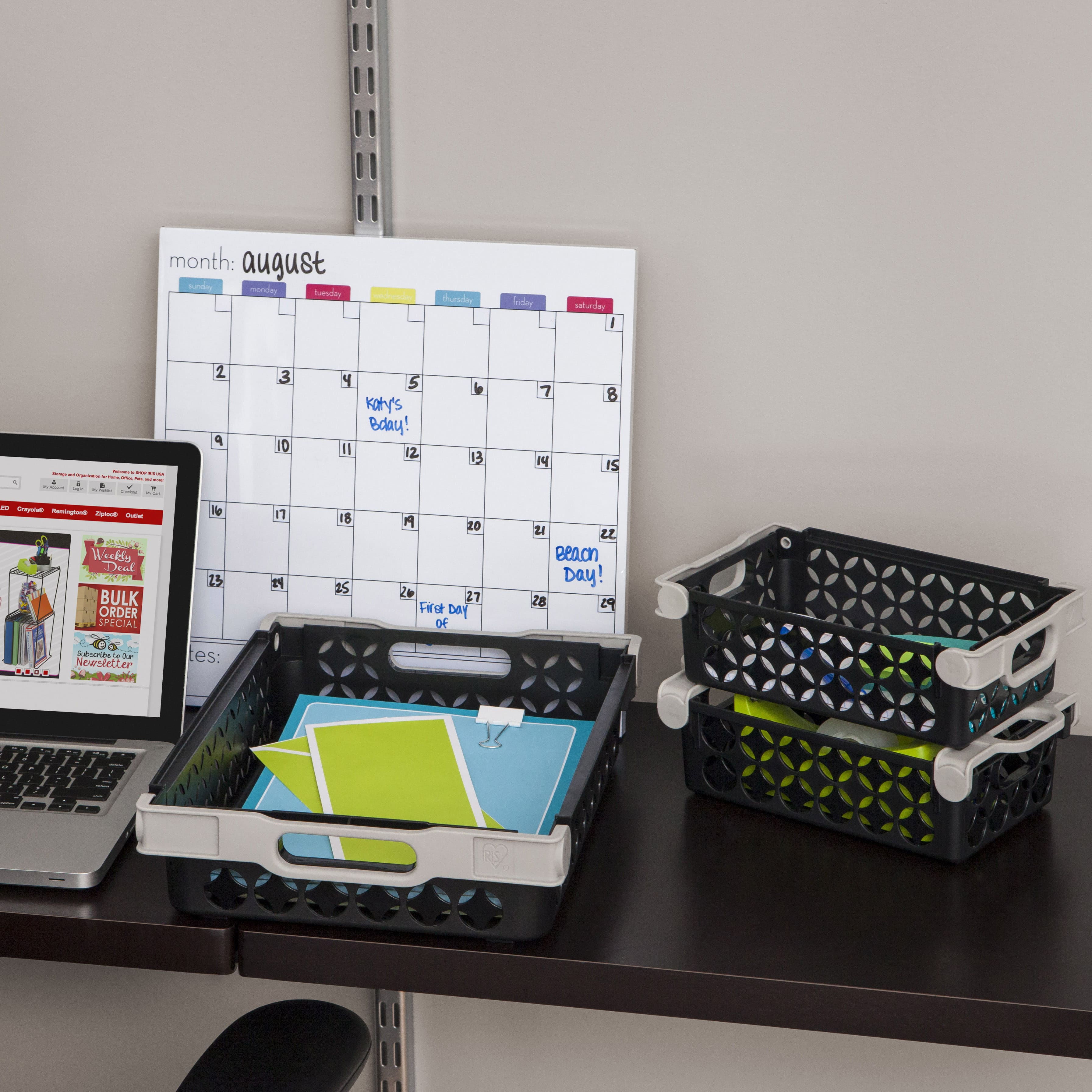 Iris® Black Decorative Baskets, 3 Combo Set