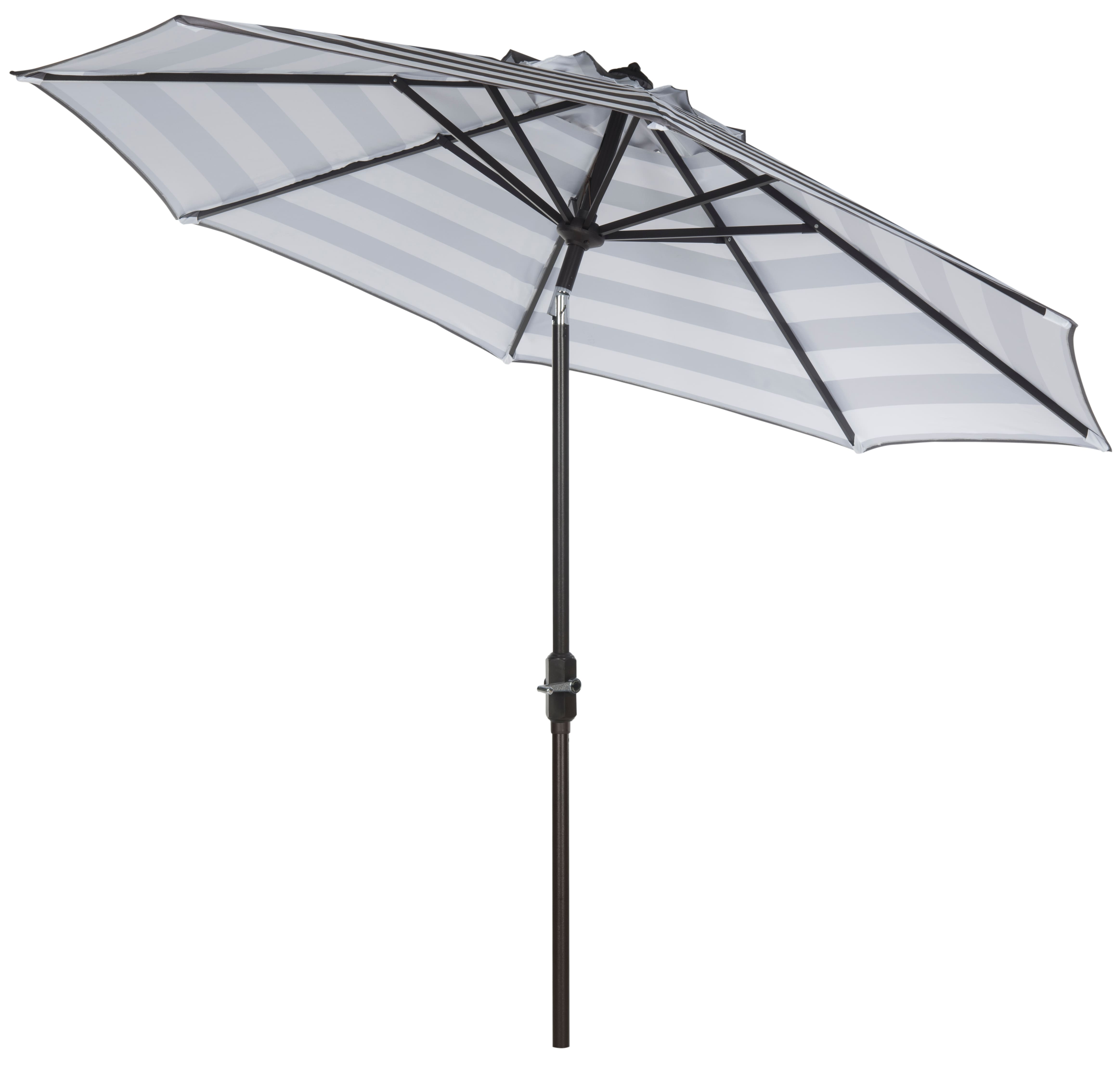 Iris Fashion Line 9Ft Umbrella in Grey &#x26; White