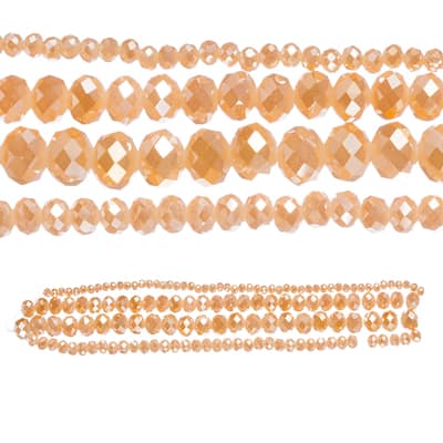 Champagne Faceted Glass Beads By Bead Landing™ image