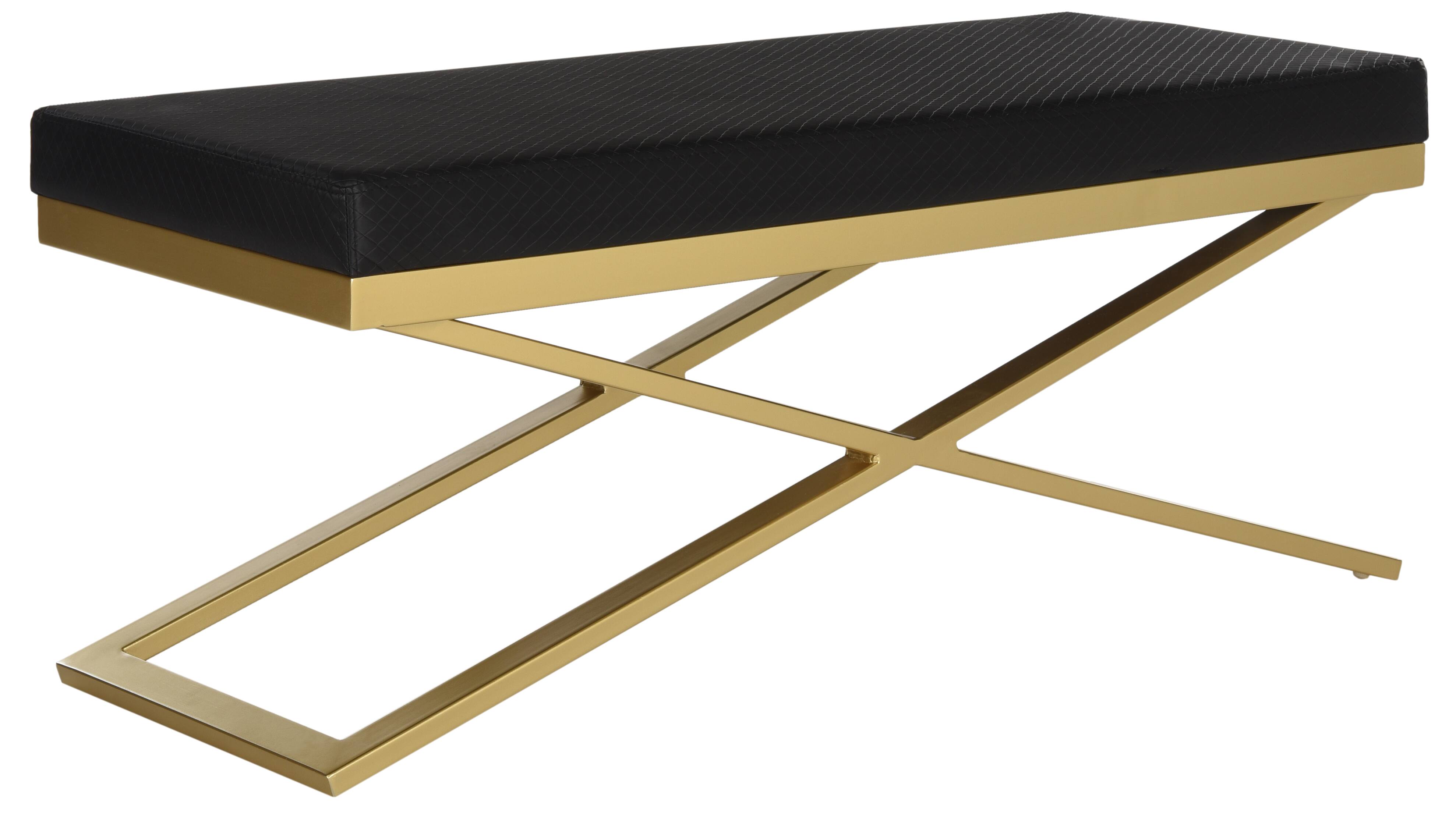 Acra Bench in Black & Gold