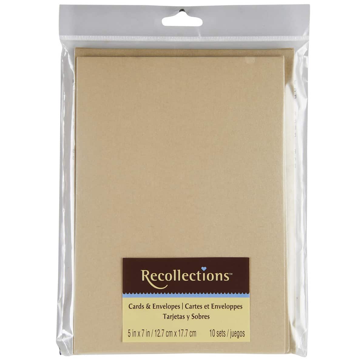 12 Packs: 10 ct. (120 total) Gold Shimmer Cards & Envelopes by Recollections™, 5" x 7"