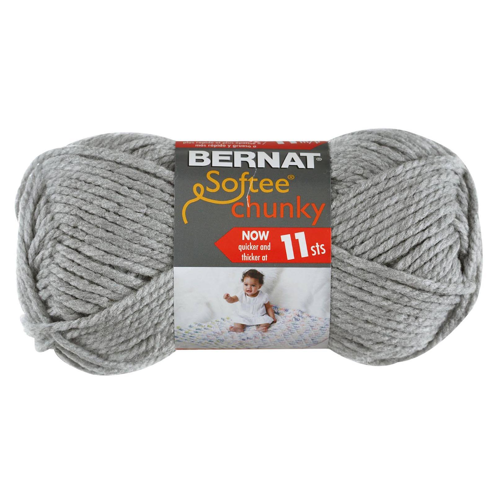 Re-Marks bernat softee chunky yarn bundle super bulky #6, 3 skeins, taupe  grey 28048