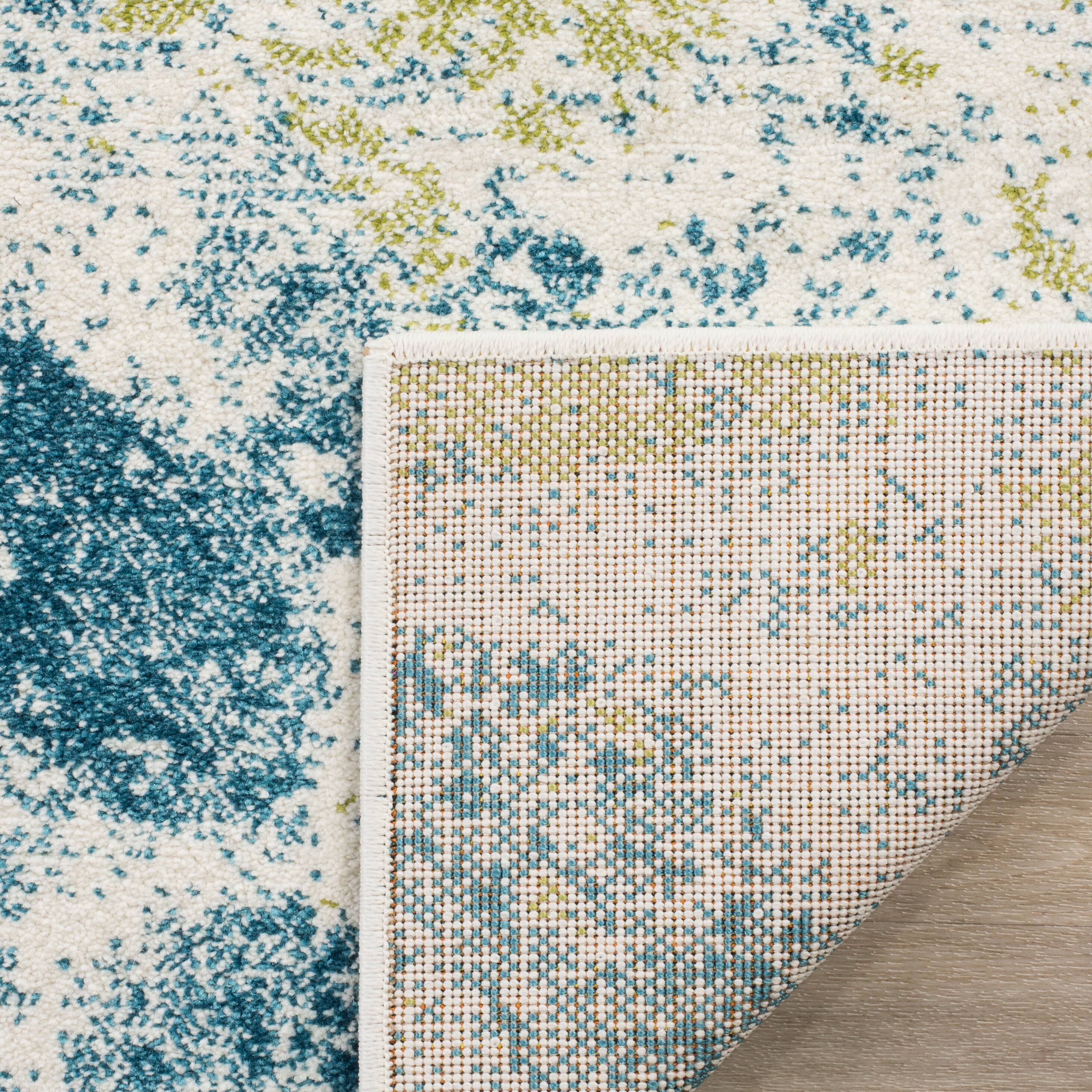 Water Color Contemporary 2&#x27;-2&#x22; X 8&#x27; Area Rug