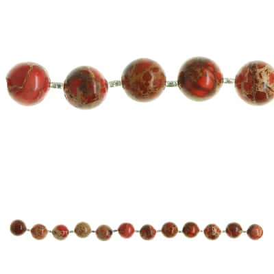 Bead Gallery® Round Imperial Jasper Beads, Orange image