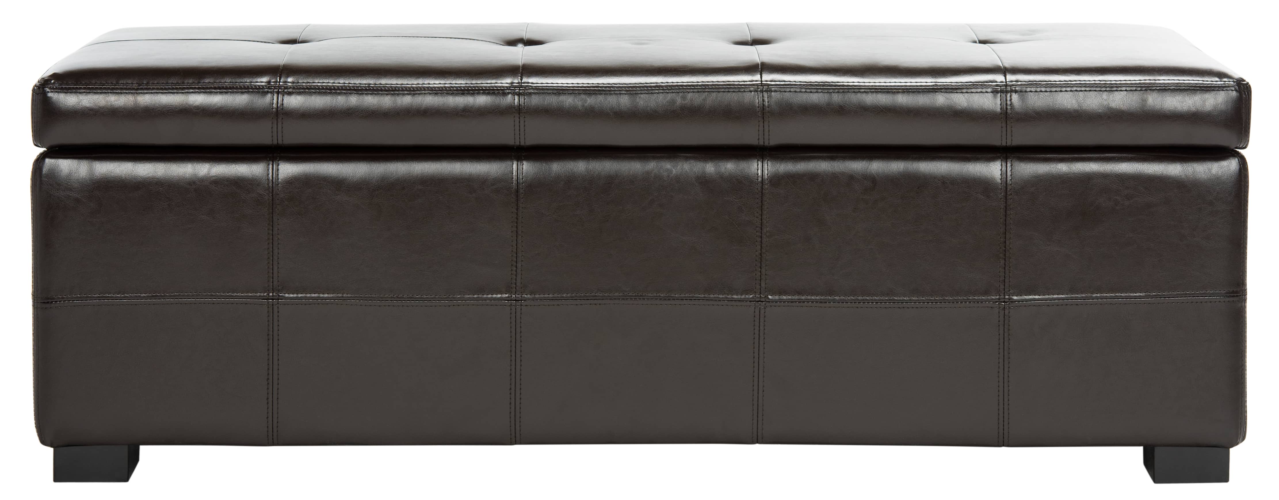 Maiden Large Tufted Storage Bench in Brown