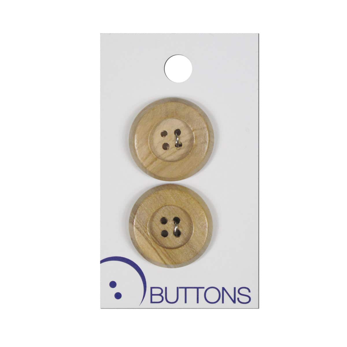 24 Packs: 2 ct. (48 total) 1&#x22; Natural Wood Buttons