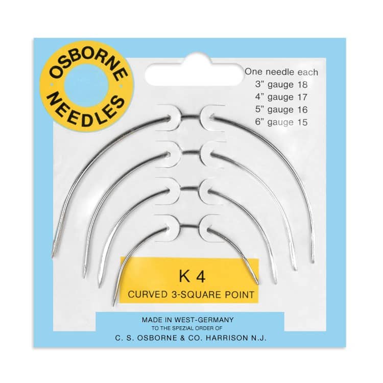 Curved 3-Square Point Upholstery Needle Kit