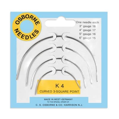 Curved Sewing Needle, K-3 Osborne Needles