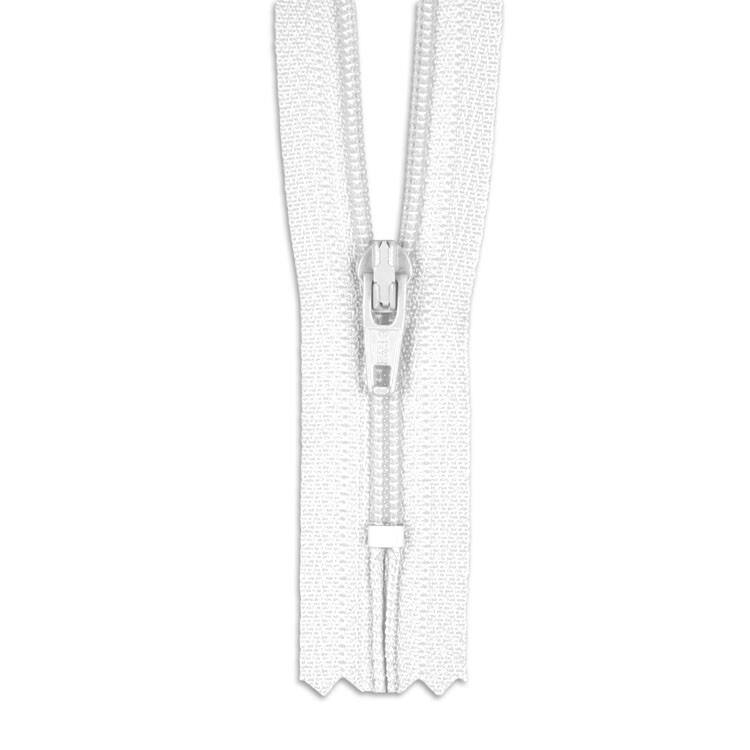 YKK 7&#x22; White #3 Closed End Zipper