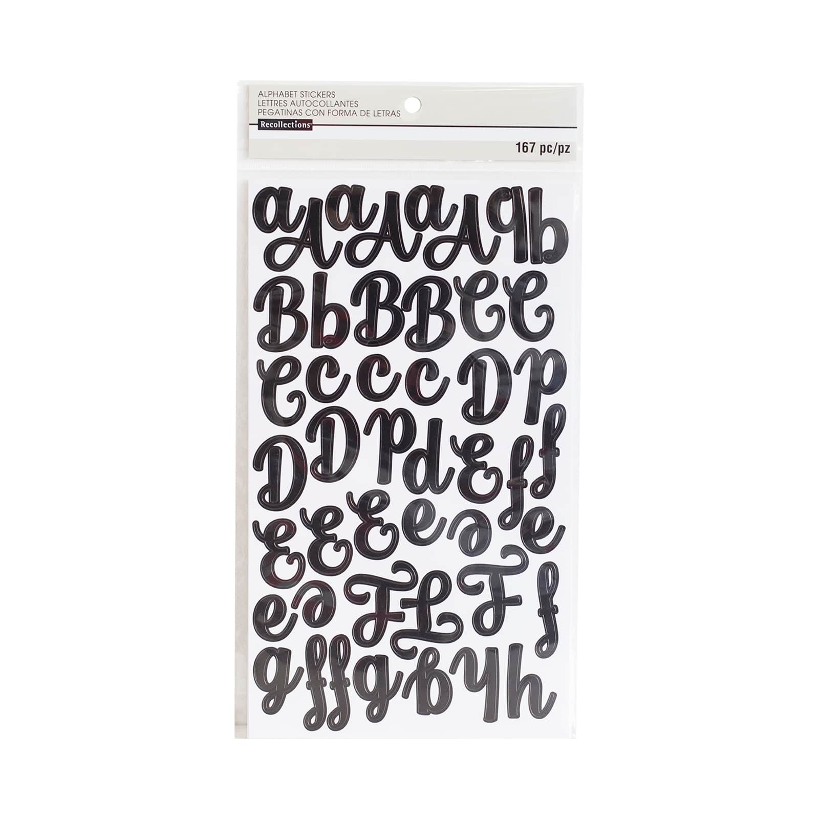 Shop for the Black Script Alphabet Stickers By Recollections™ at Michaels