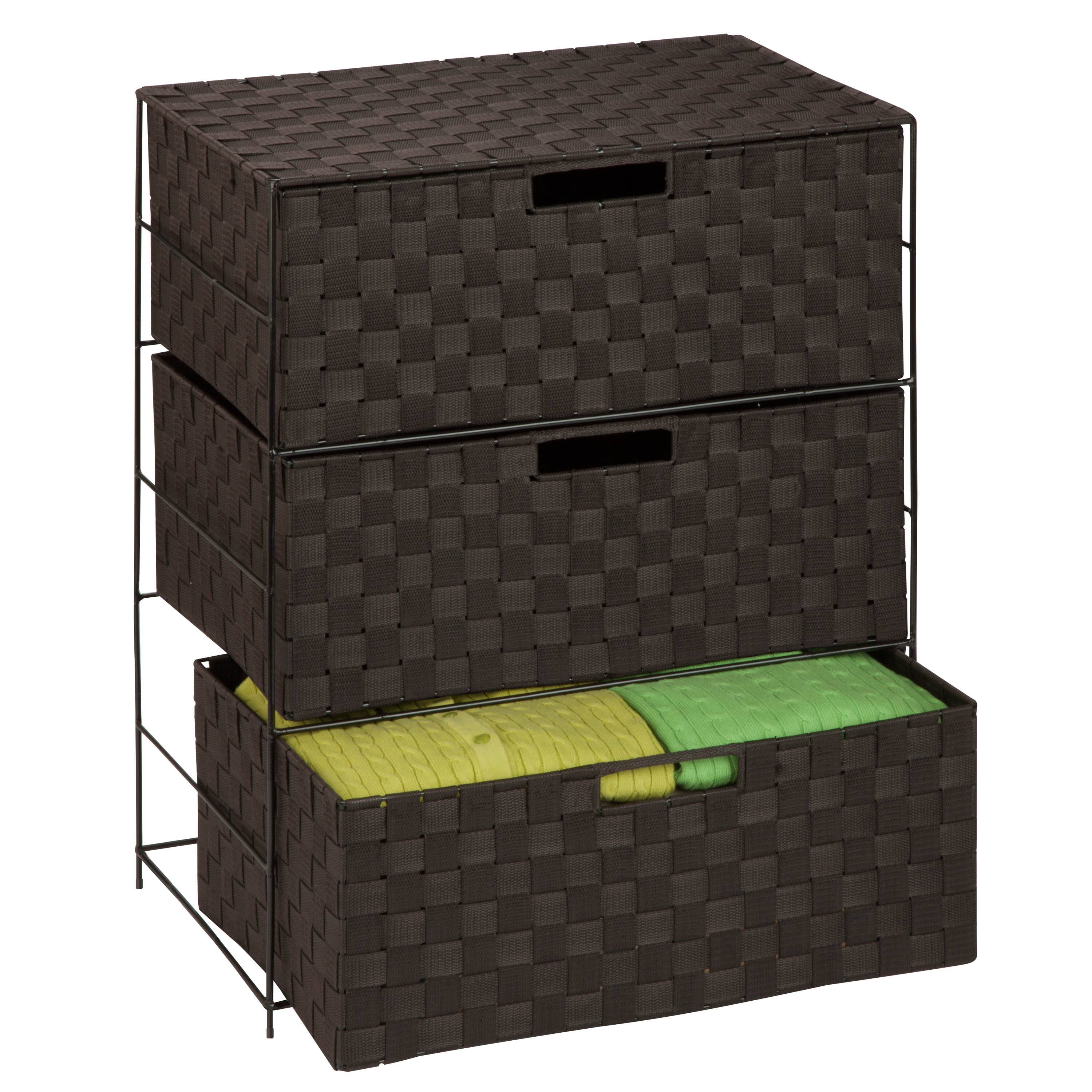 Honey Can Do Espresso 3-Drawer Chest with Wheels