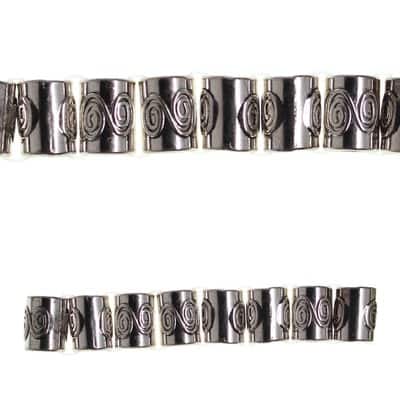 Antique Silver Metal Tube Beads, 14mm by Bead Landing™ image