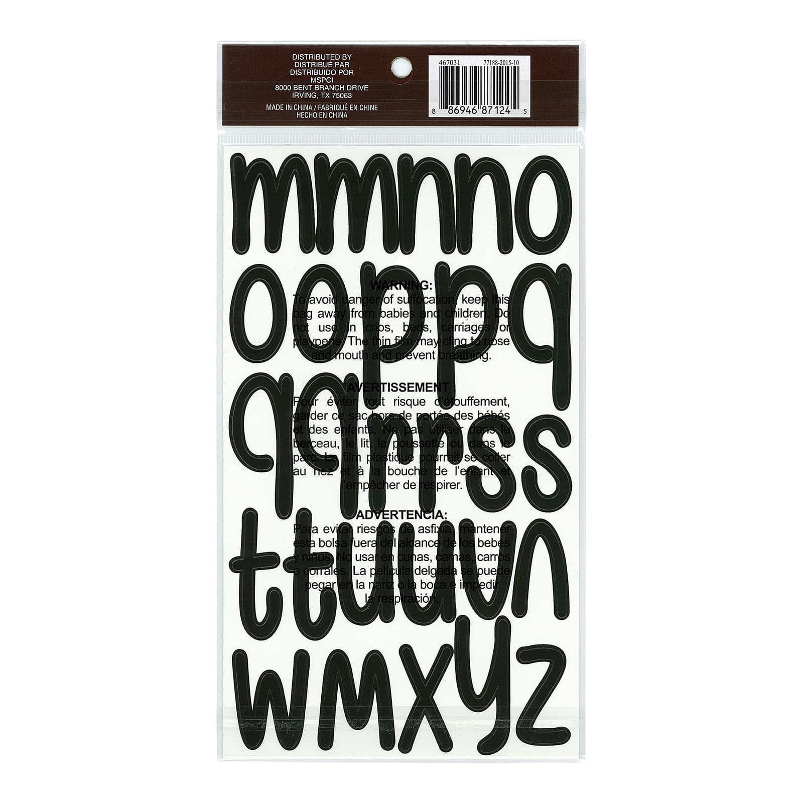 12 Packs: 2 Ct. (24 Total) Black Mini Font Alphabet and Number Stickers by Recollections, Size: 3.75” x 10.25”