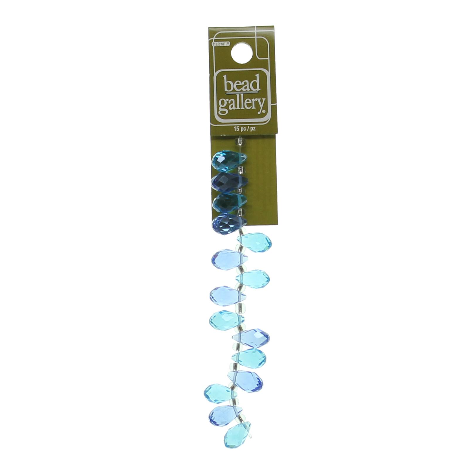 Buy the Bead Gallery® Large Drop Glass Beads, Aqua Mix at Michaels