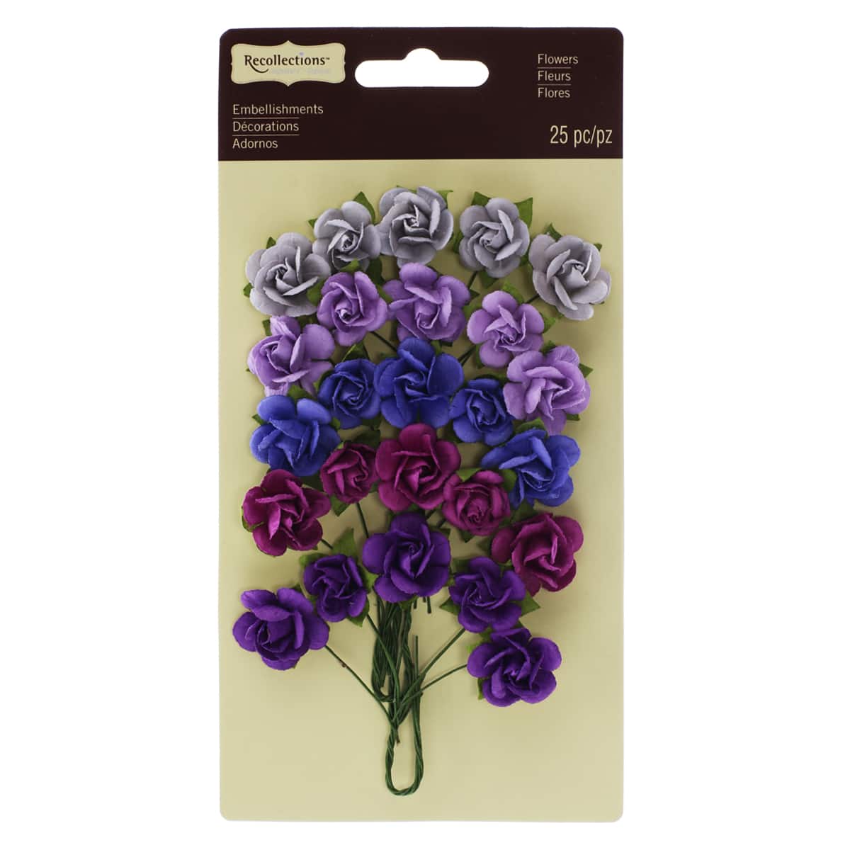 12 Packs: 25 ct. (300 total) Sachet Rose & Pansy Embellishments by Recollections™