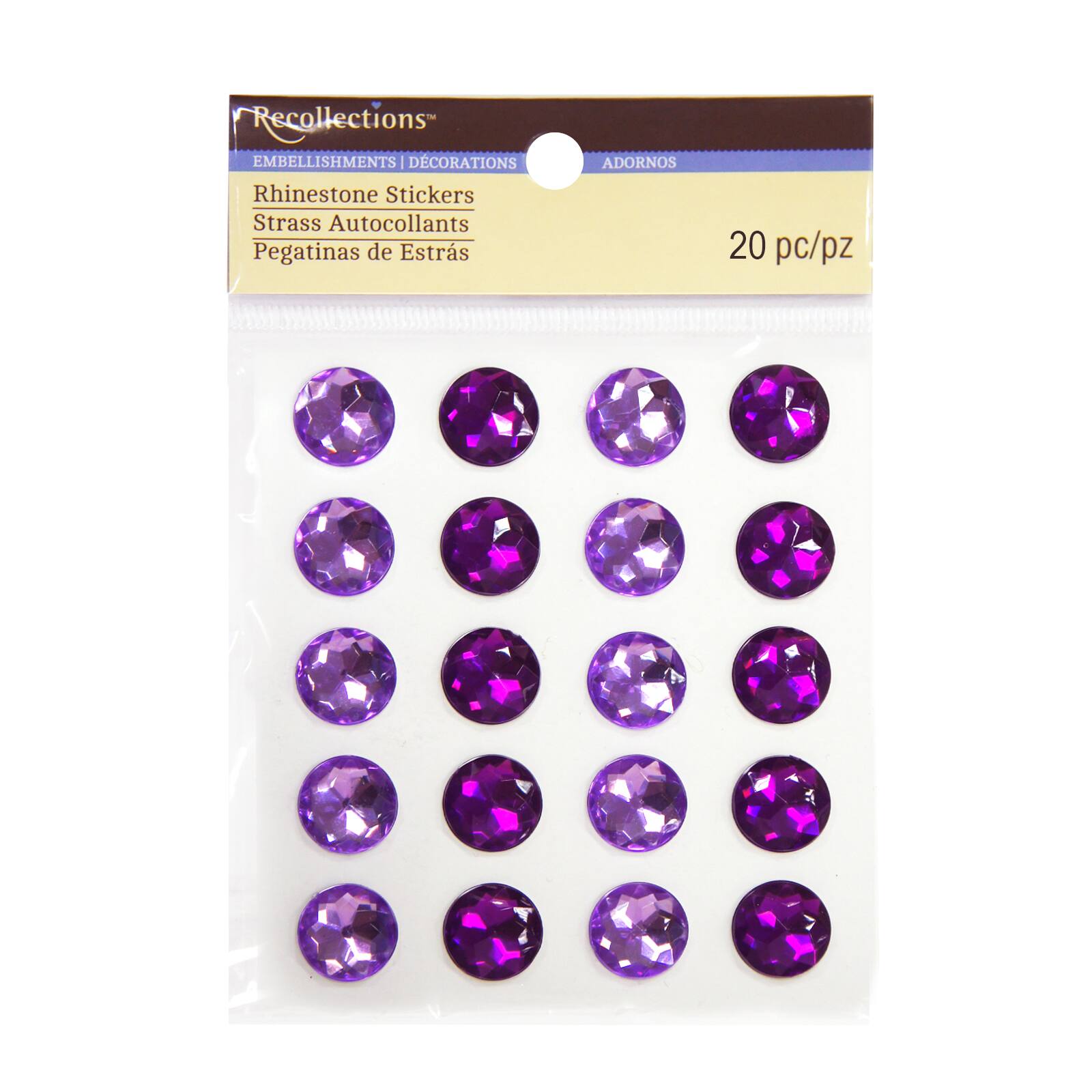 Find the Purple Combo Rhinestone Stickers by Recollections™ at Michaels