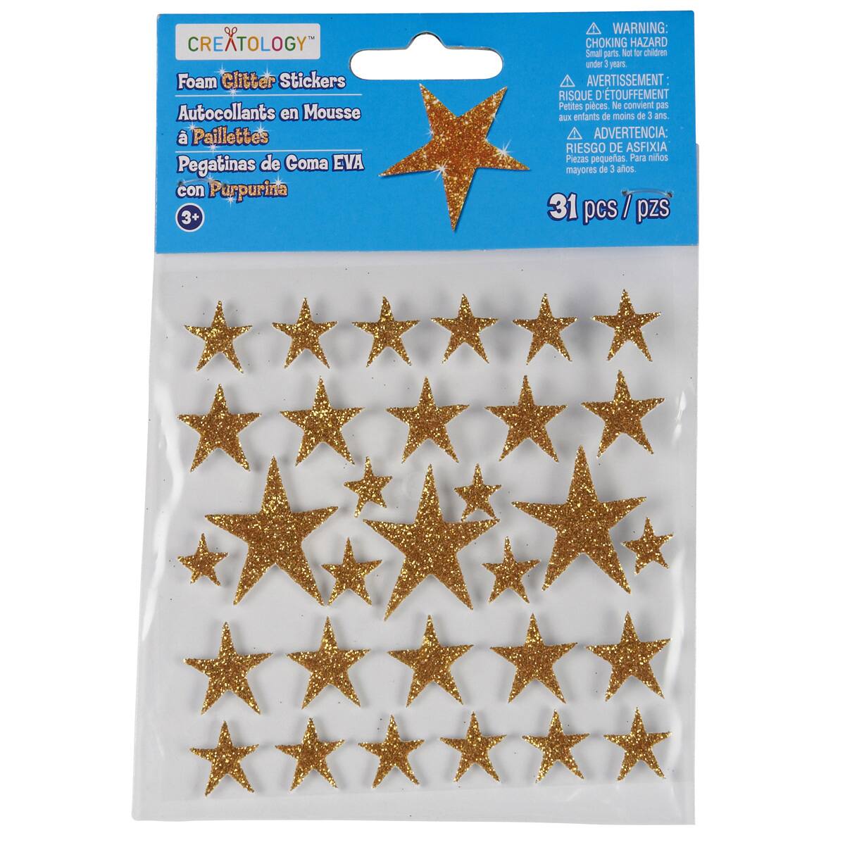 Creatology Foam Glitter Stickers Stars