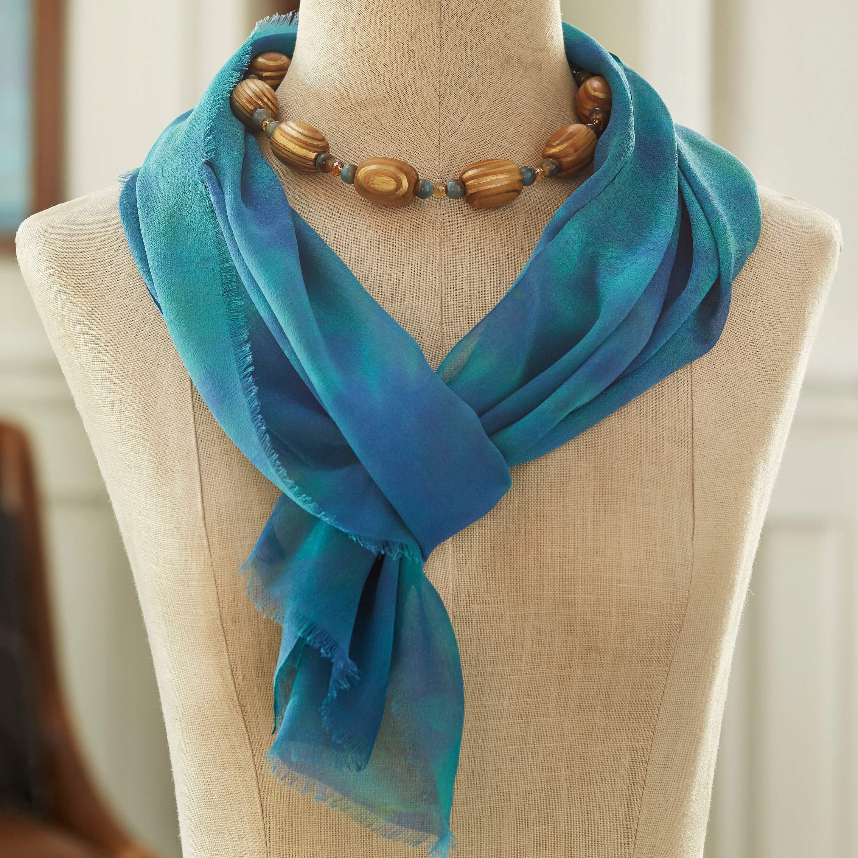 Ice dyed infinity scarves