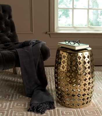 Lacey Garden Stool in Gold | Michaels