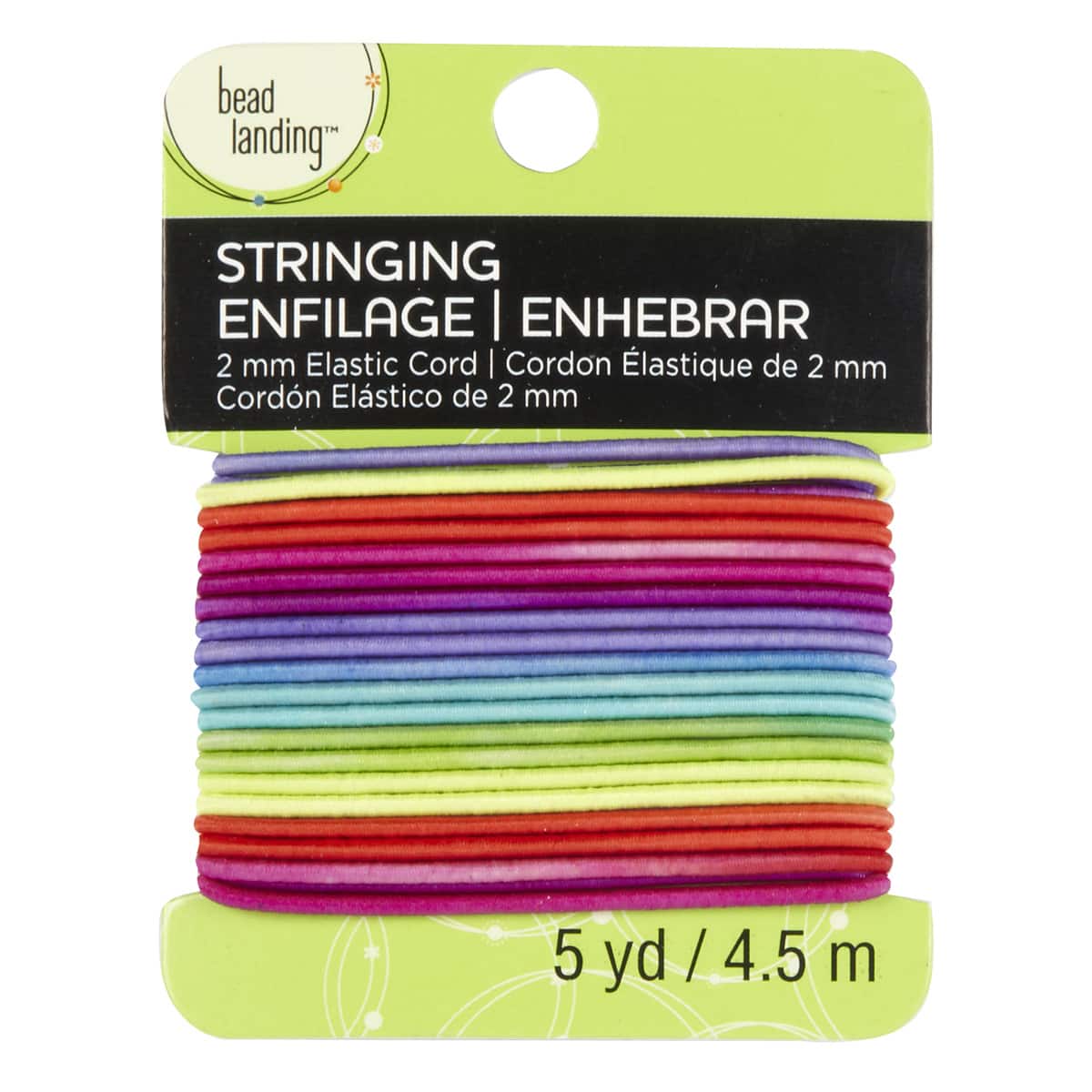 stringing beads on elastic cord