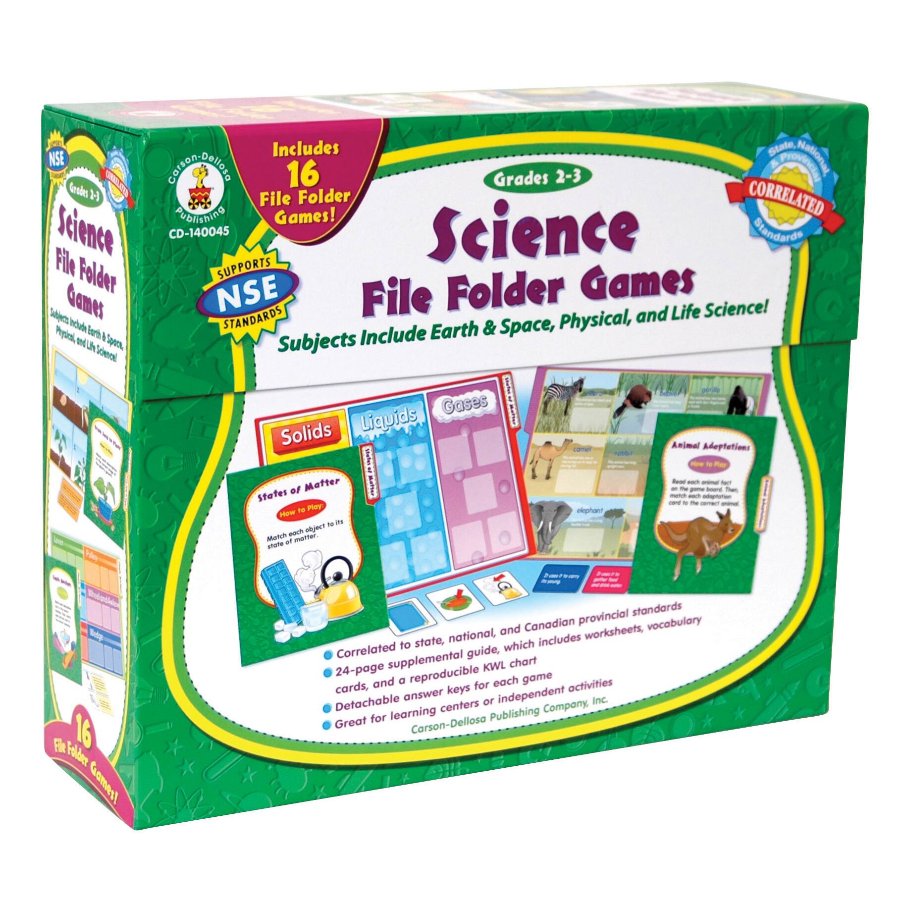 Carson-Dellosa&#x2122; Science File Folder Games, Grades 2-3