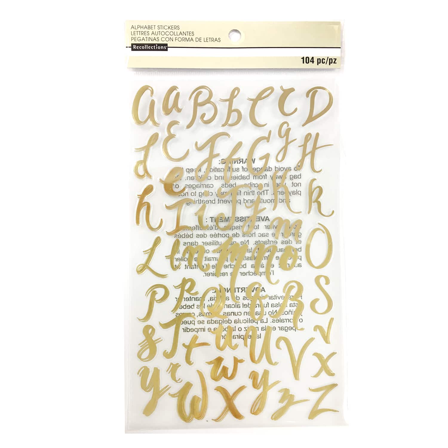 Gold Foil Hand Script Alphabet Stickers by Recollections™ | Michaels
