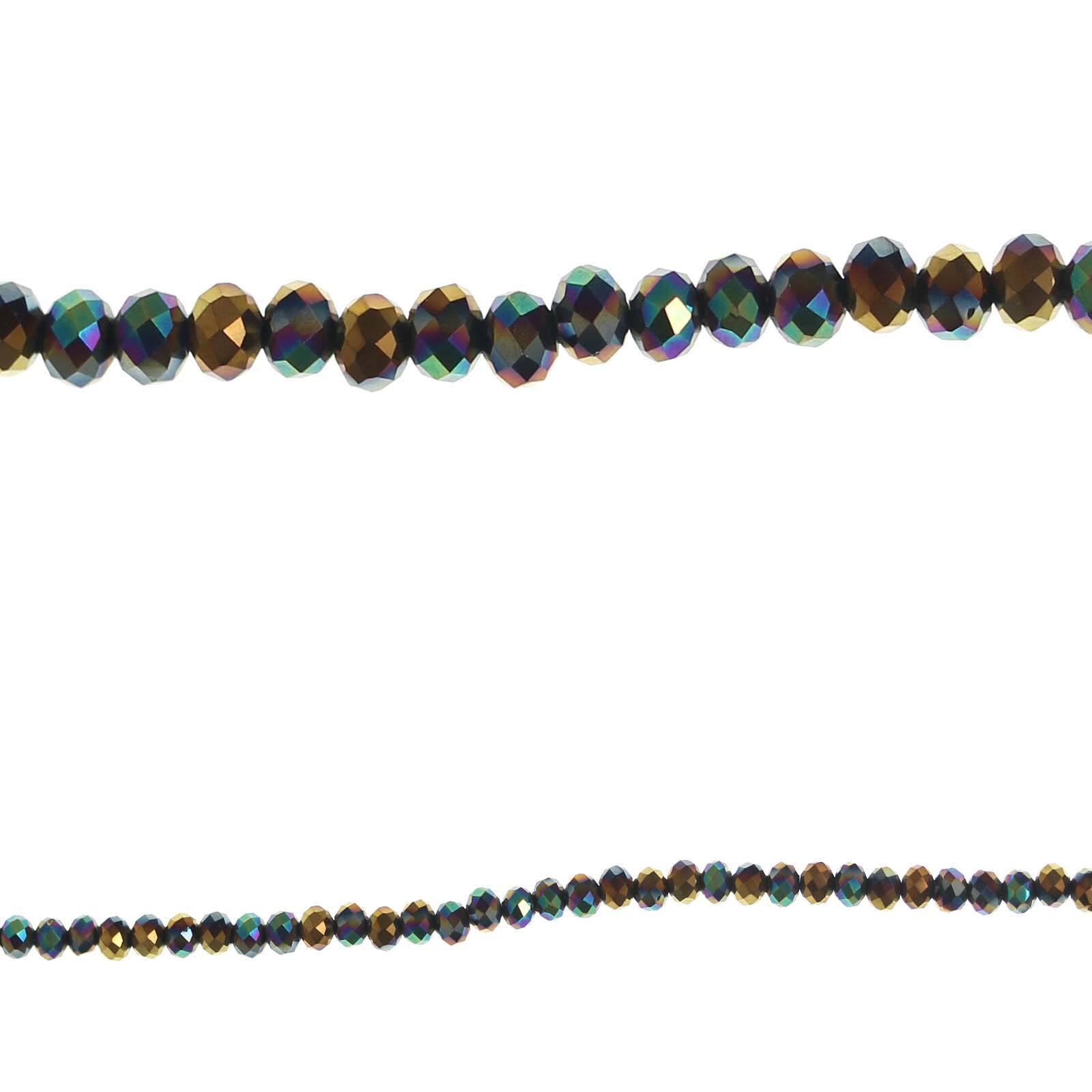 Bead Gallery Multicolor Glass Rondelle Beads, 4mm