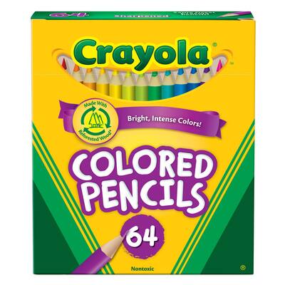 Crayola® Kids' Color Choice Short Color Pencil Set, Box Of 64