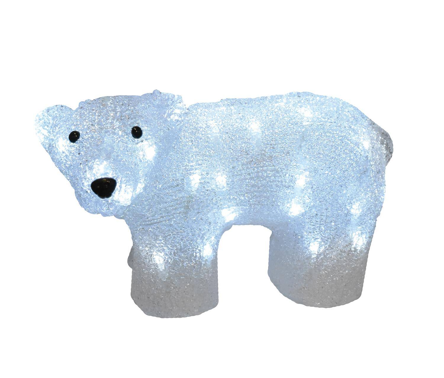 12&#x22; Lighted Commercial Grade Acrylic Baby Bear Christmas Display Decoration