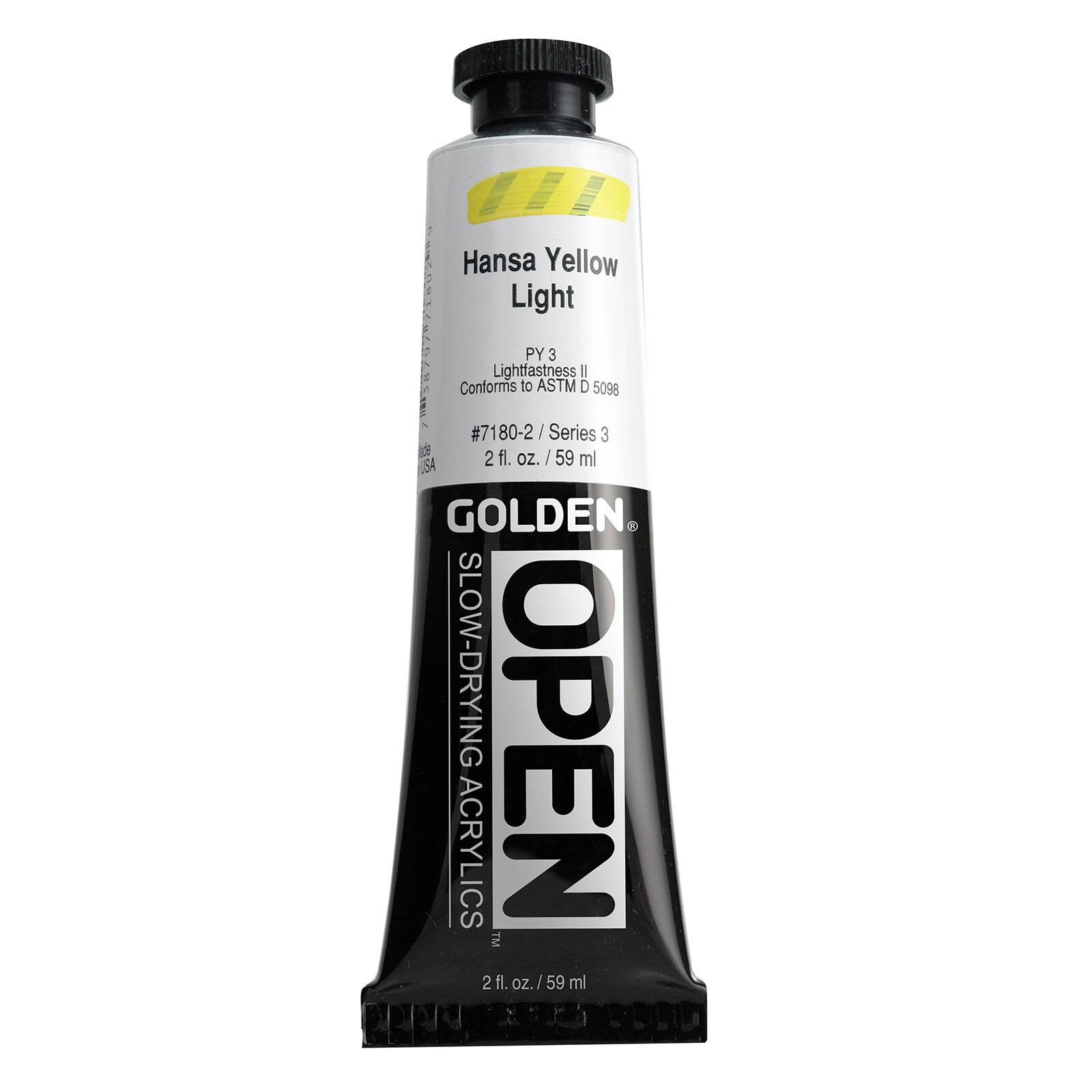 Golden OPEN Slow-Drying Acrylics, 2 oz Paint in Hansa Yellow Light - D022006S - Art and Craft Paint Get the Golden OPEN Slow-Drying Acrylics, 2oz. at  sku D022006S