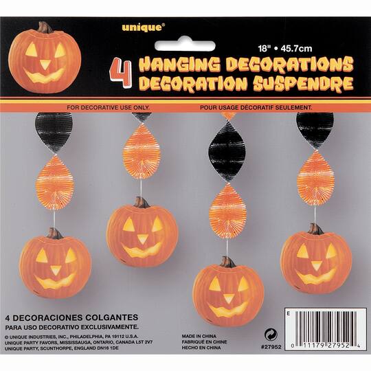 Jack-o-Lantern Pumpkin Halloween Ceiling Decorations | Halloween Party ...