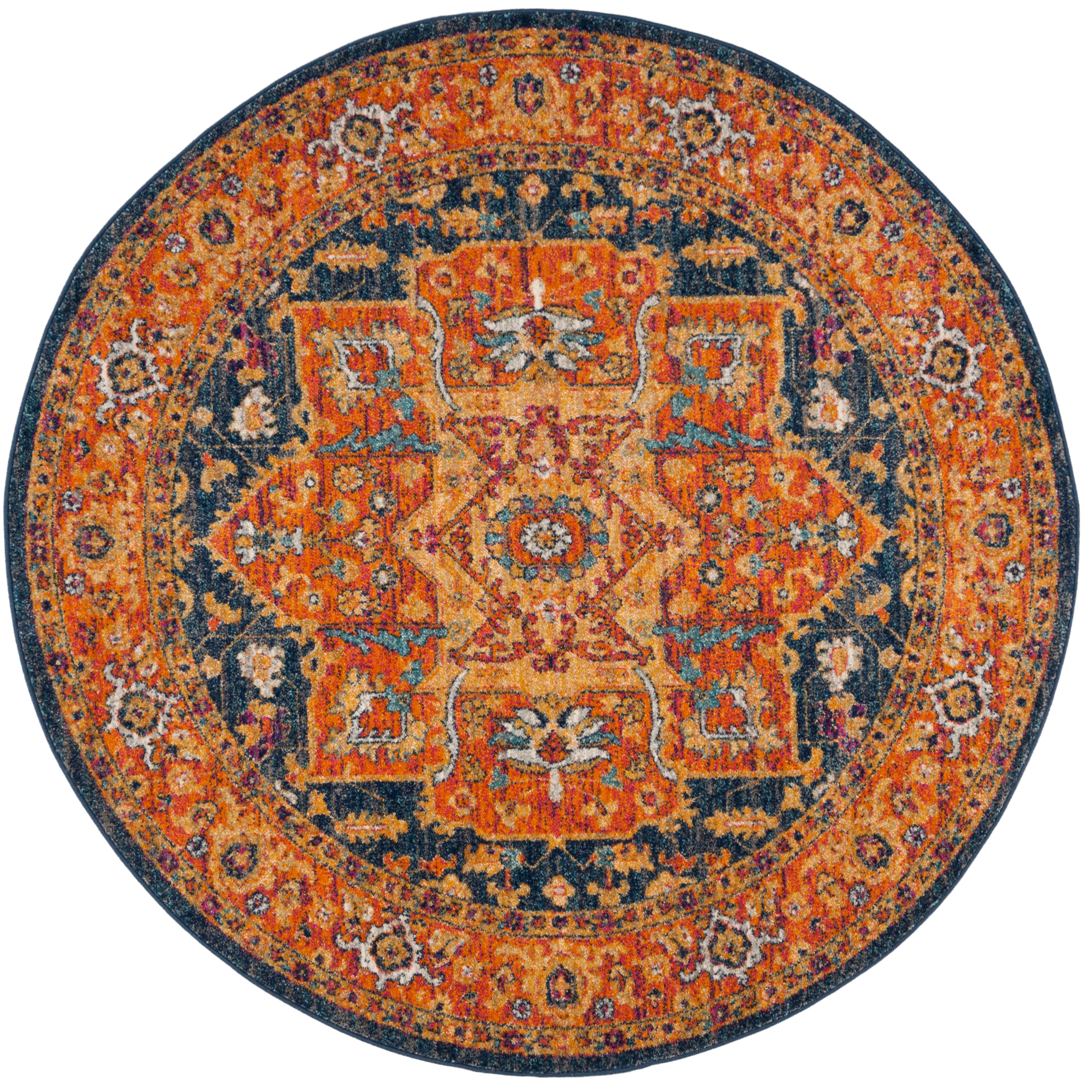 Evoke Warm Transitional Rug By Safavieh in Blue | 3' x 3' Rnd | Michaels®