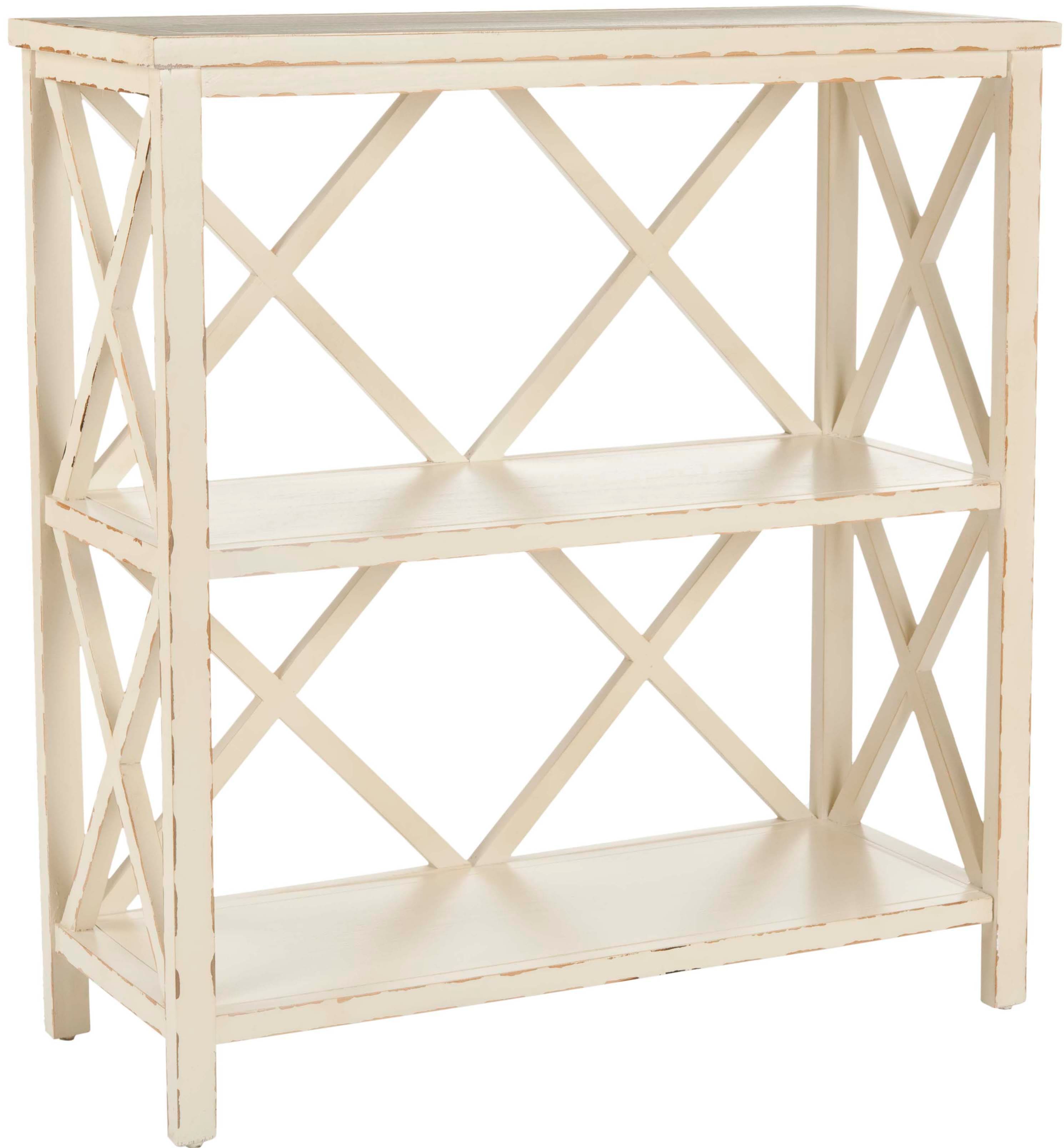 Liam Open Bookcase in Ivory
