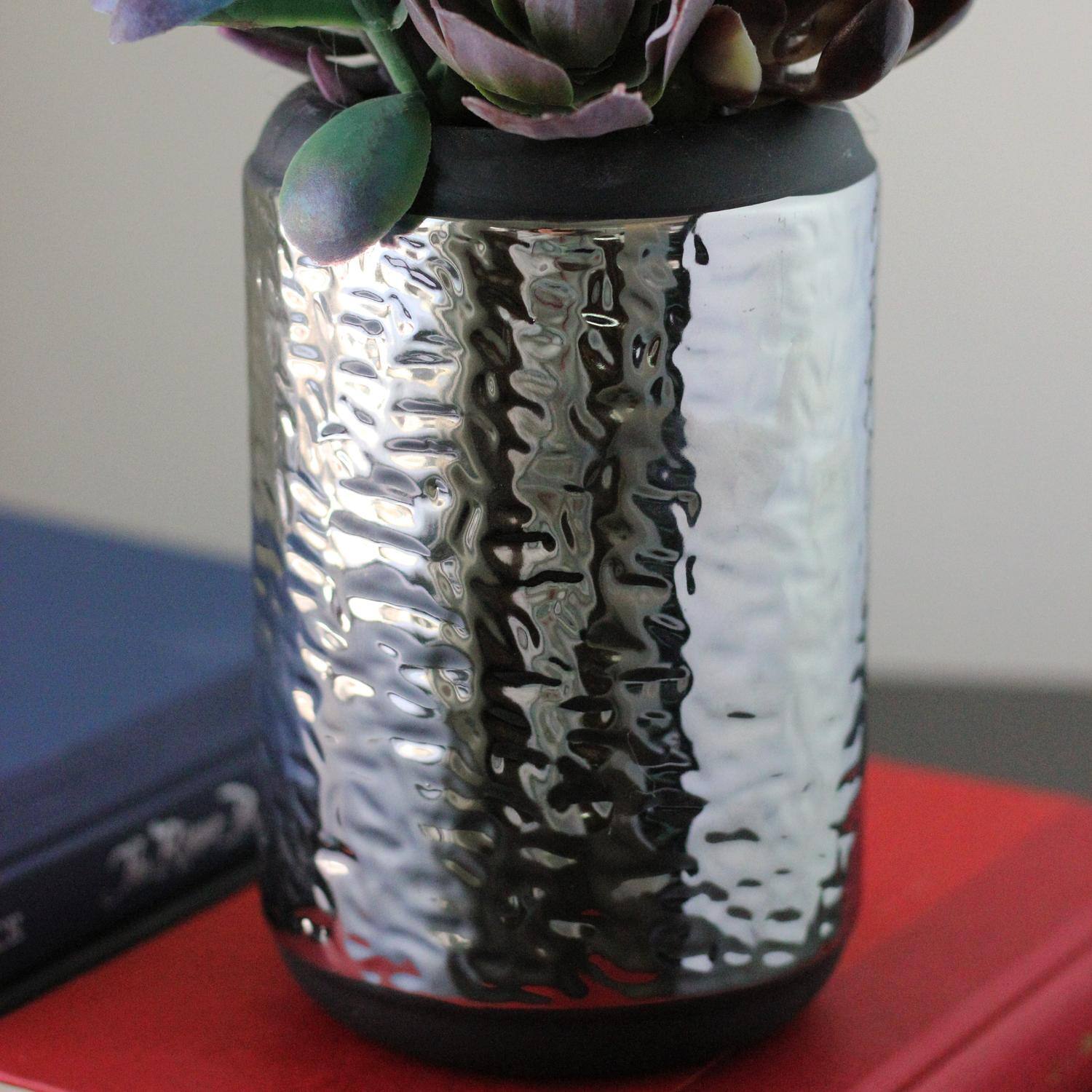 19" Artificial Mixed Succulent & Agave Arrangement in Ceramic Pot