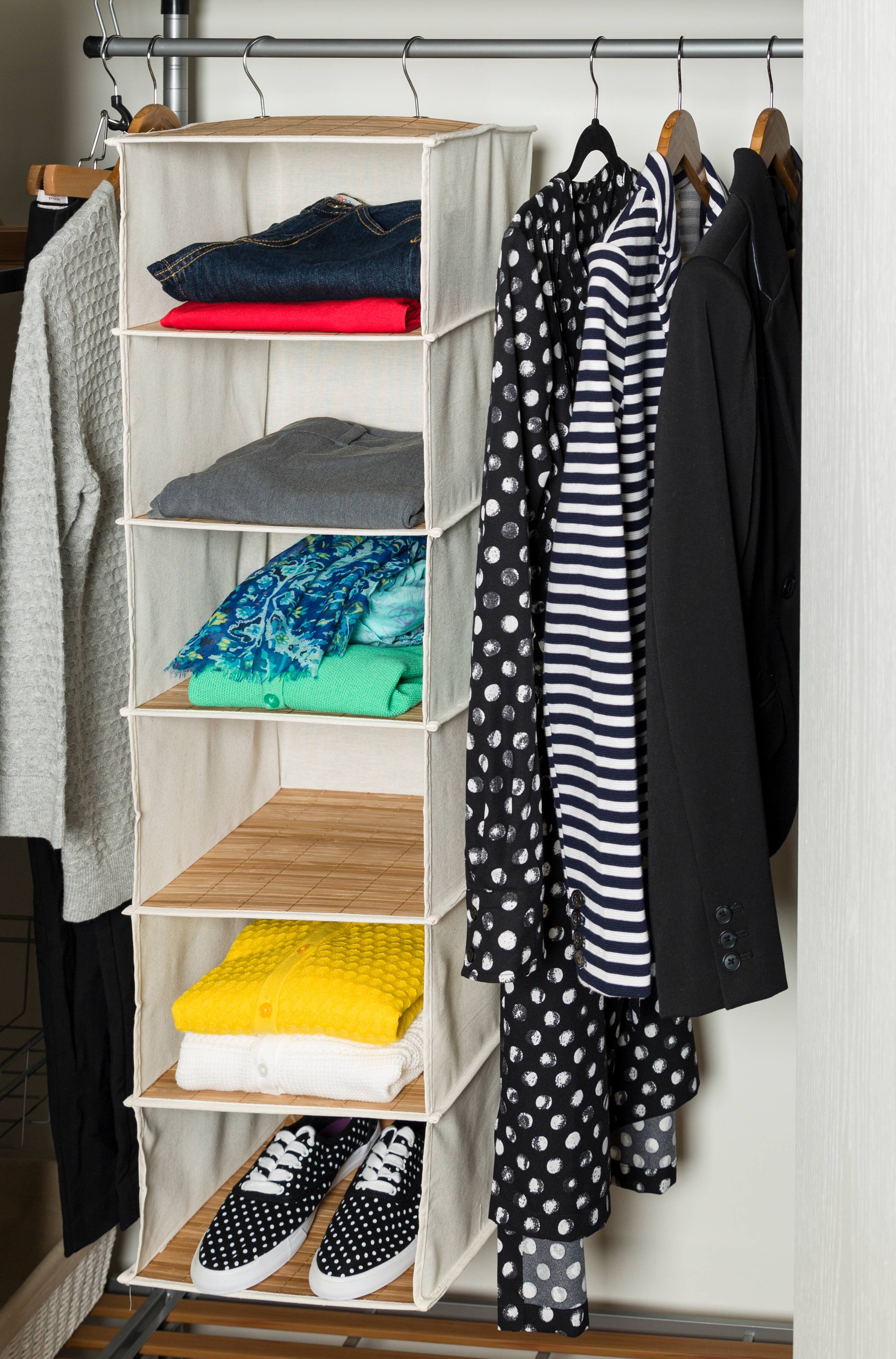 6 Pack: Honey Can Do Bamboo &#x26; Natural 6-Shelf Organizer