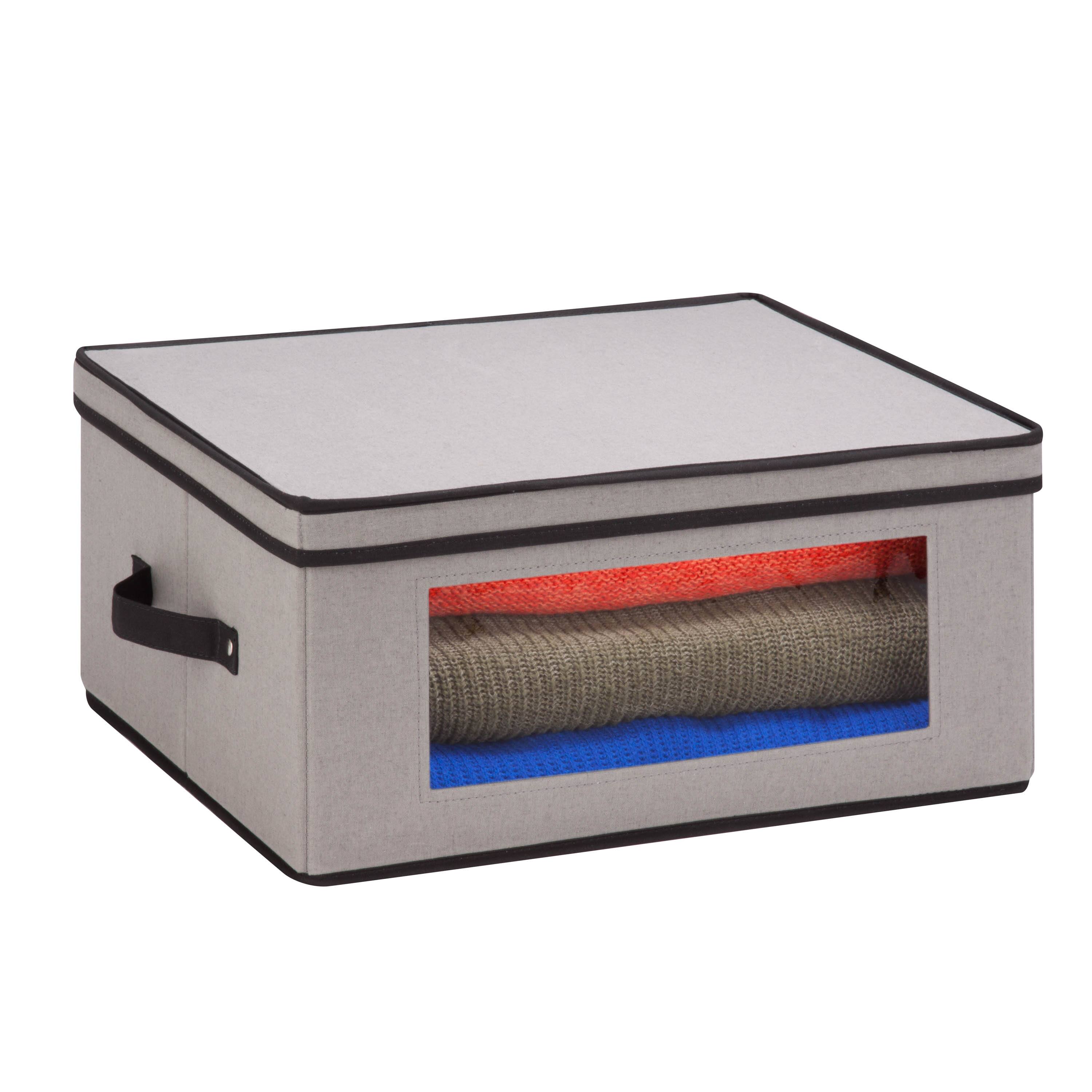 Honey Can Do Gray Large Window Storage Chest