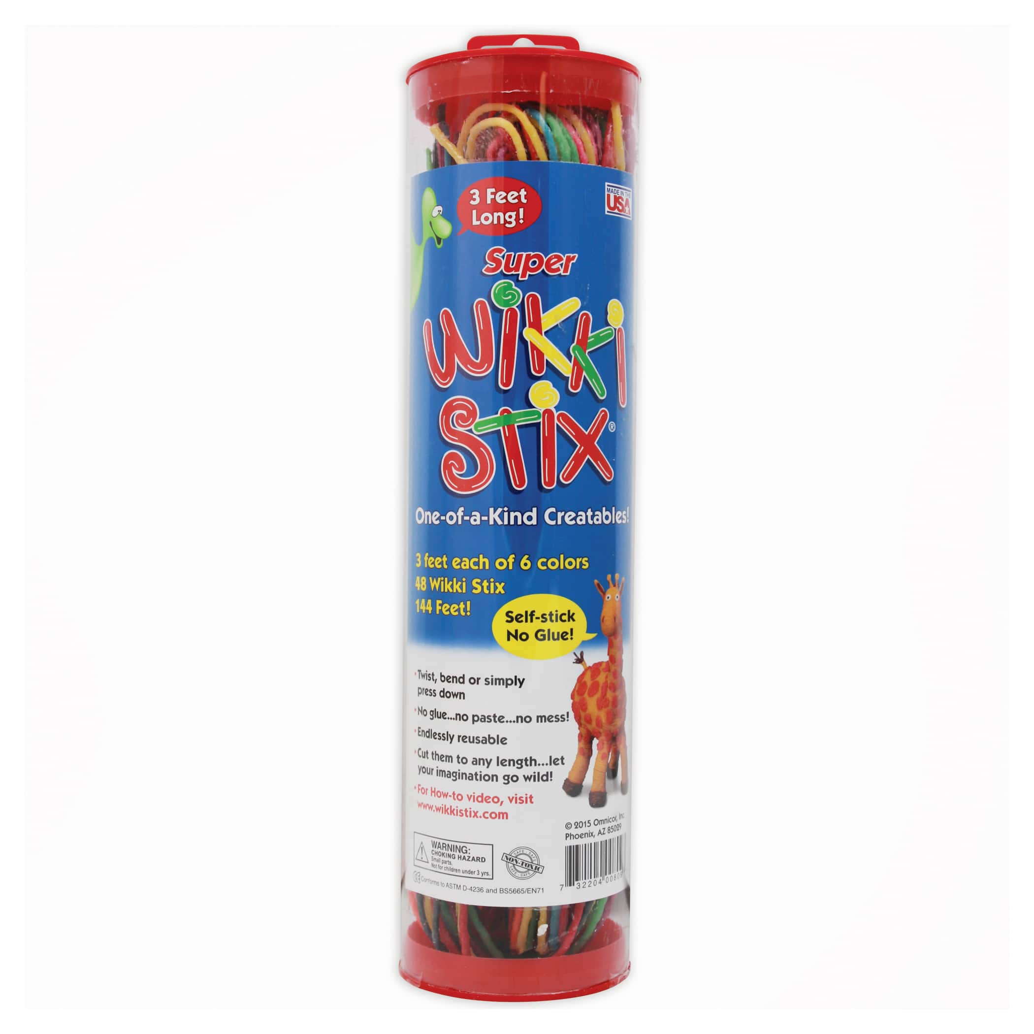 Super Wikki Stix - 48 Wikki Stix, Each 3 feet Long - Total 144 Feet of  Wikki Stix, The Perfect Craft Toy and Educational Tool - Made in The USA