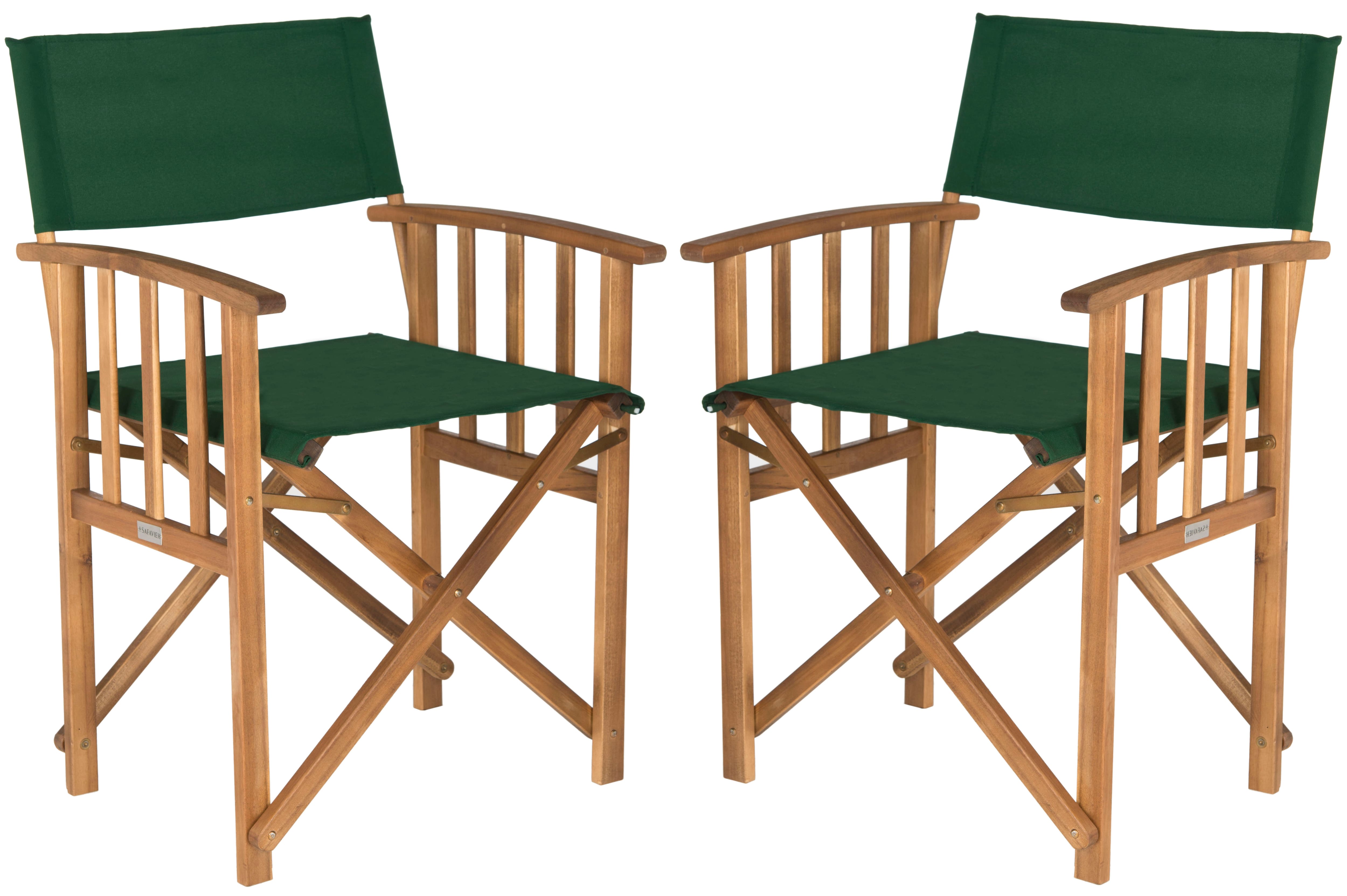 Laguna Director Chair Set in Teak Brown &#x26; Green