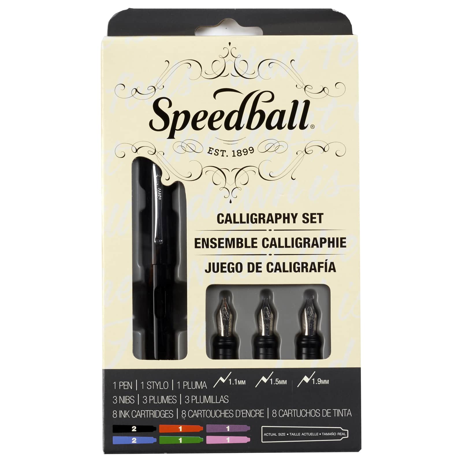 Calligraphy Pens Set -Wooden Dip Pen Handcrafted Calligraphy Set with 11  Nibs & Black Ink