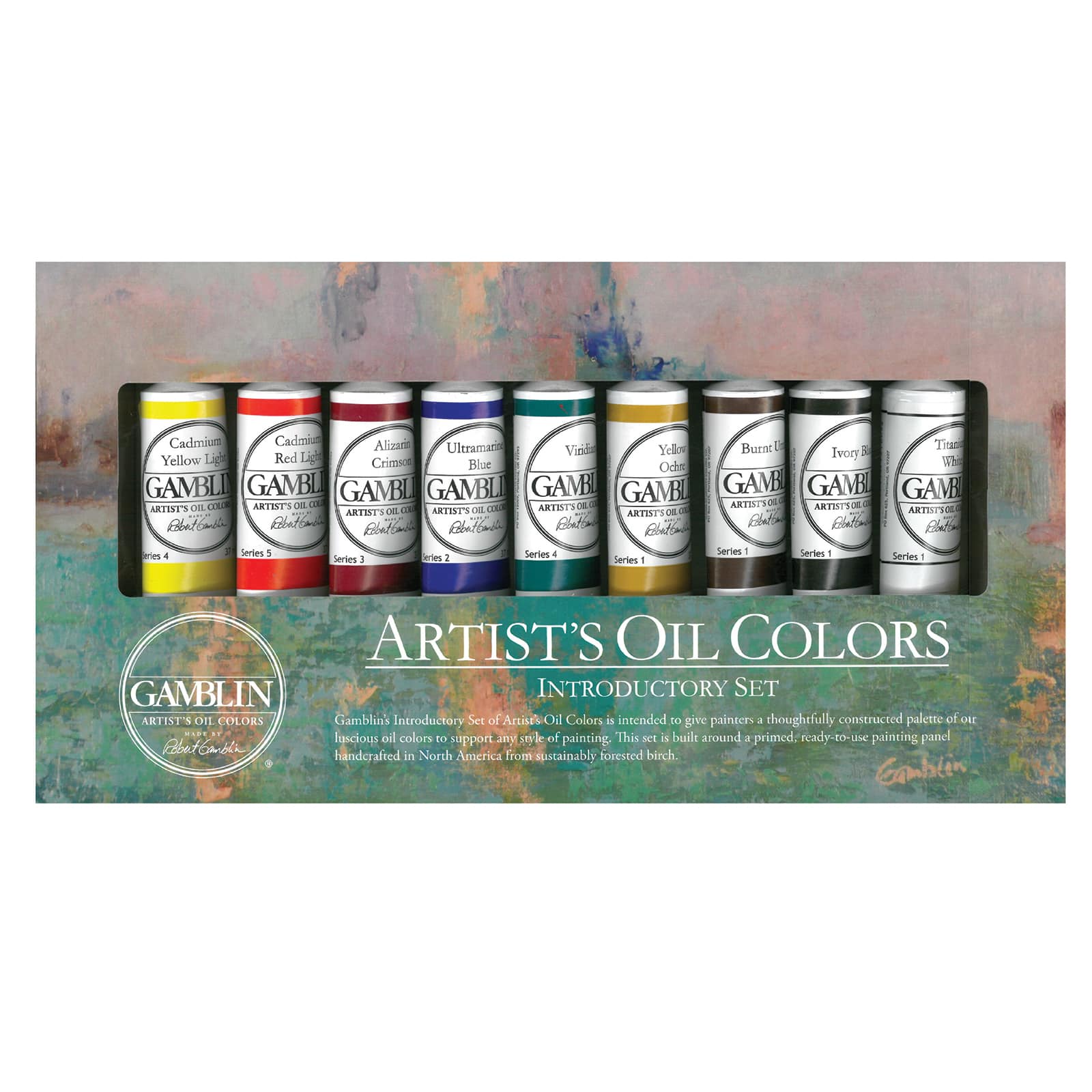 Gamblin Artist Oil Paint Set for Professionals - Seascape Set - 37ml Tubes