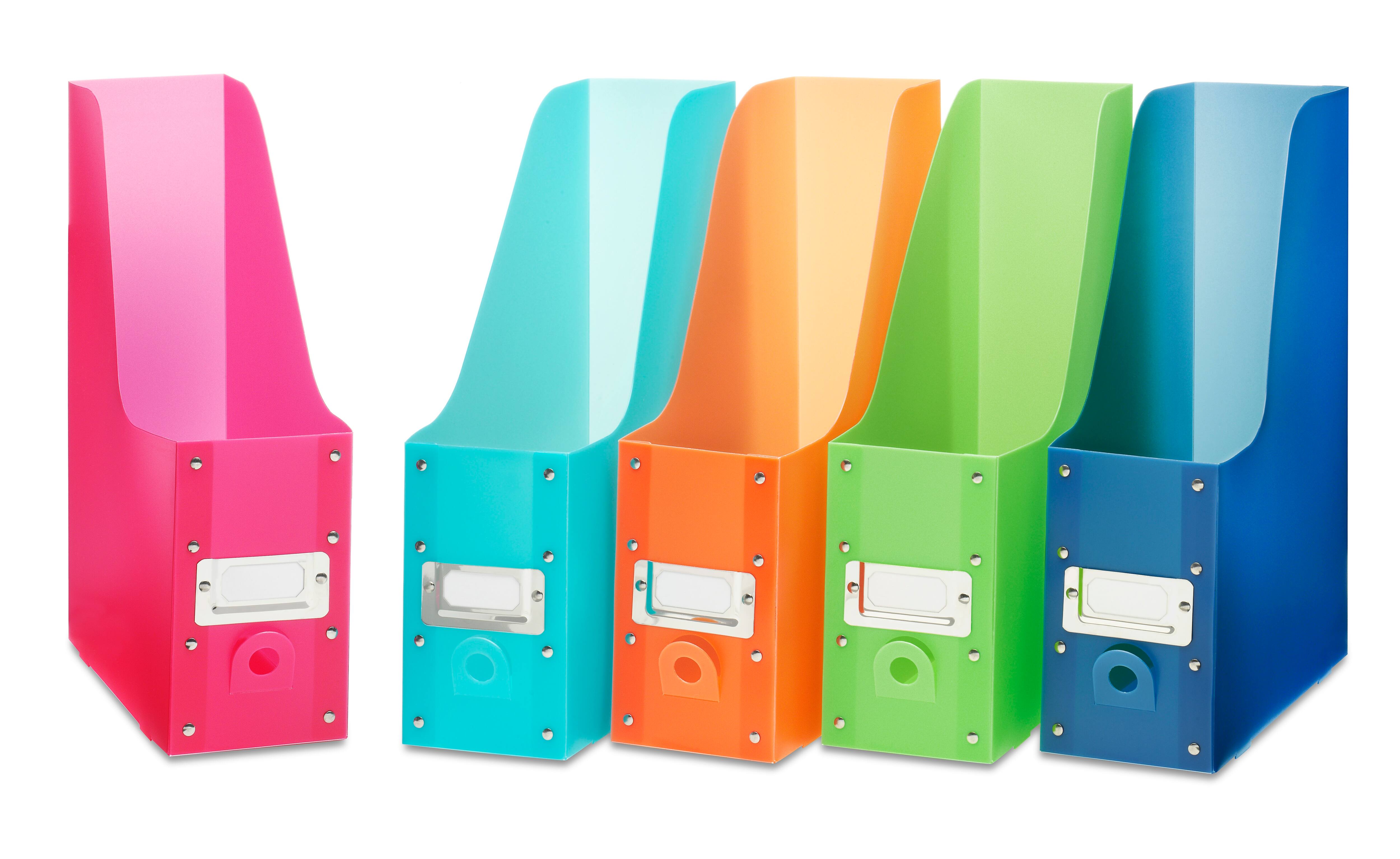 Whitmor 5 Piece Plastic Magazine Organizer
