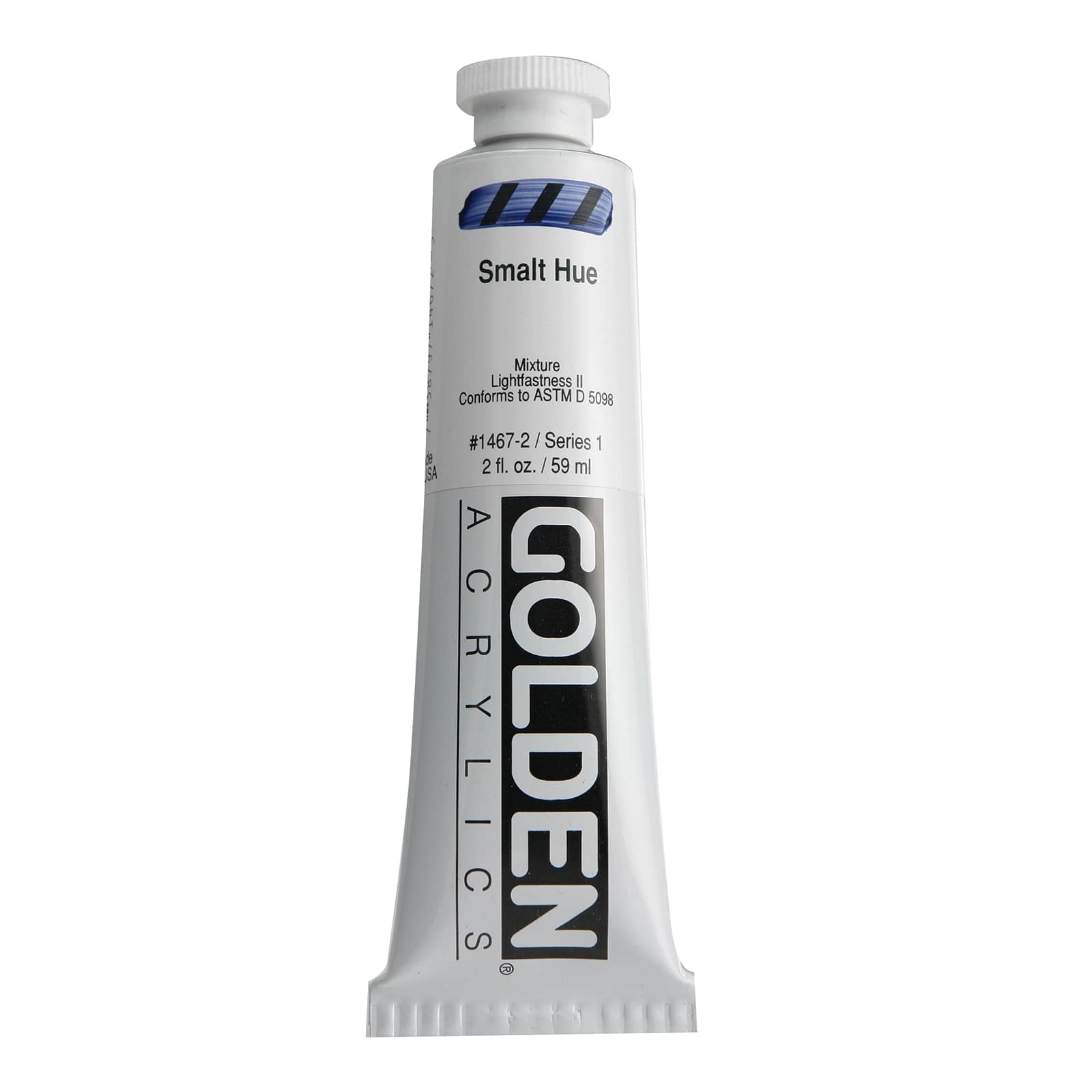 Golden Heavy Body Acrylic Paint, 2 oz in Smalt Blue Hue
